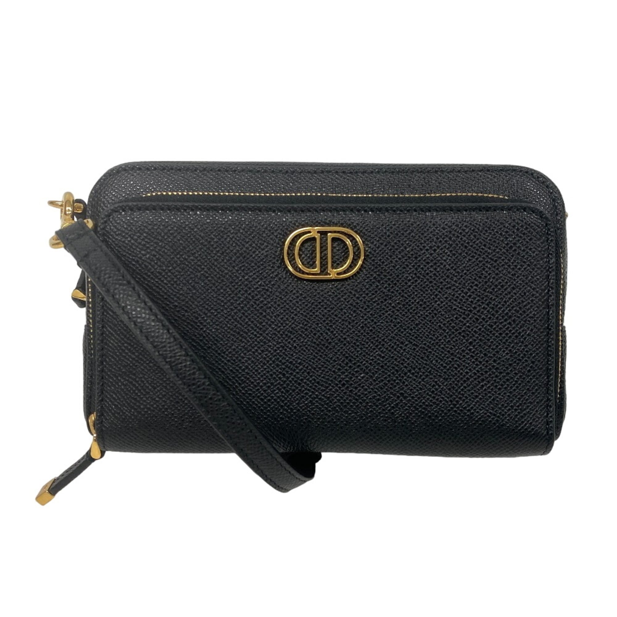 Christian Dior Black Leather Shoulder Bag (Pre-Owned)