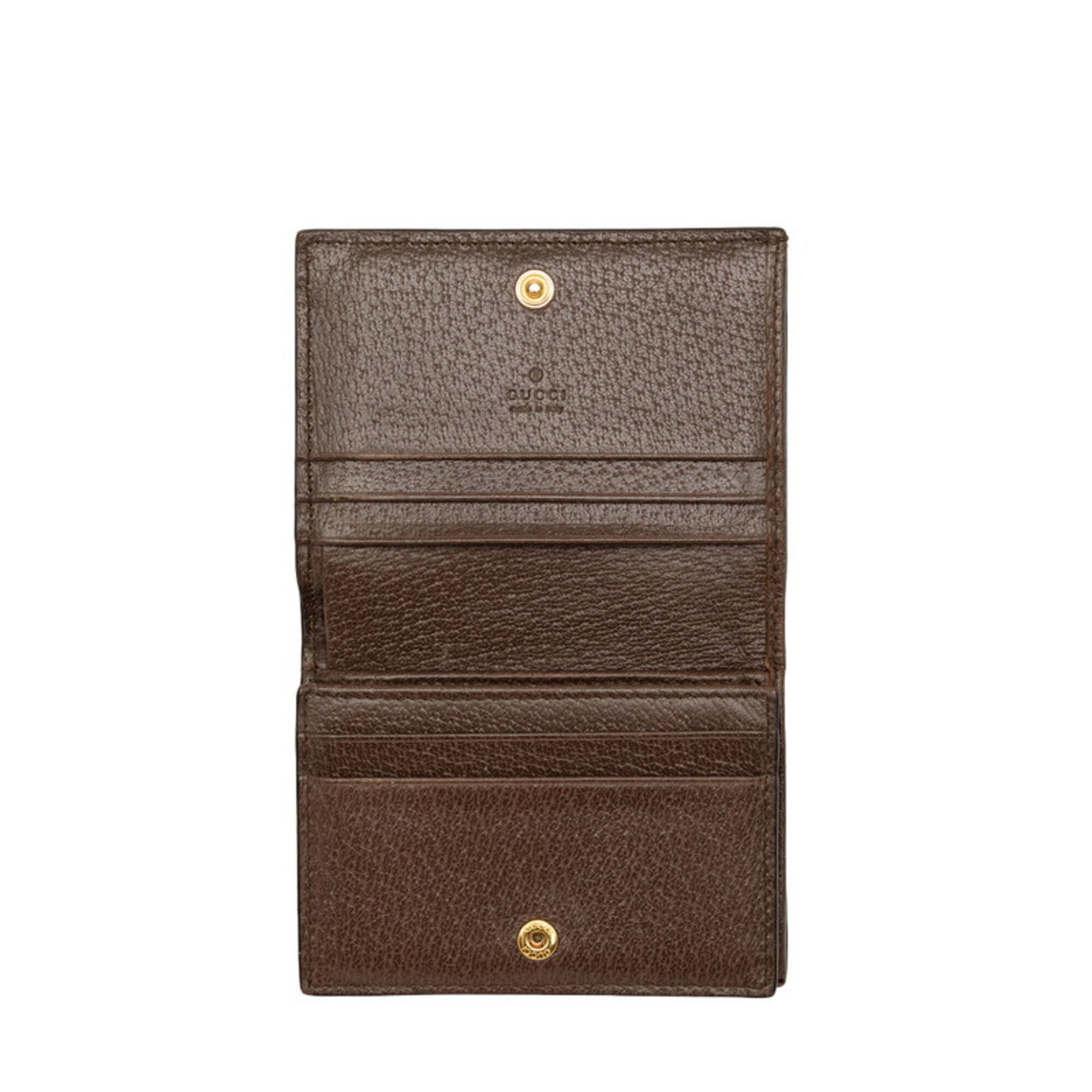 Gucci Beige Brown Pvc Leather Wallet (Bi-Fold) (Pre-Owned)
