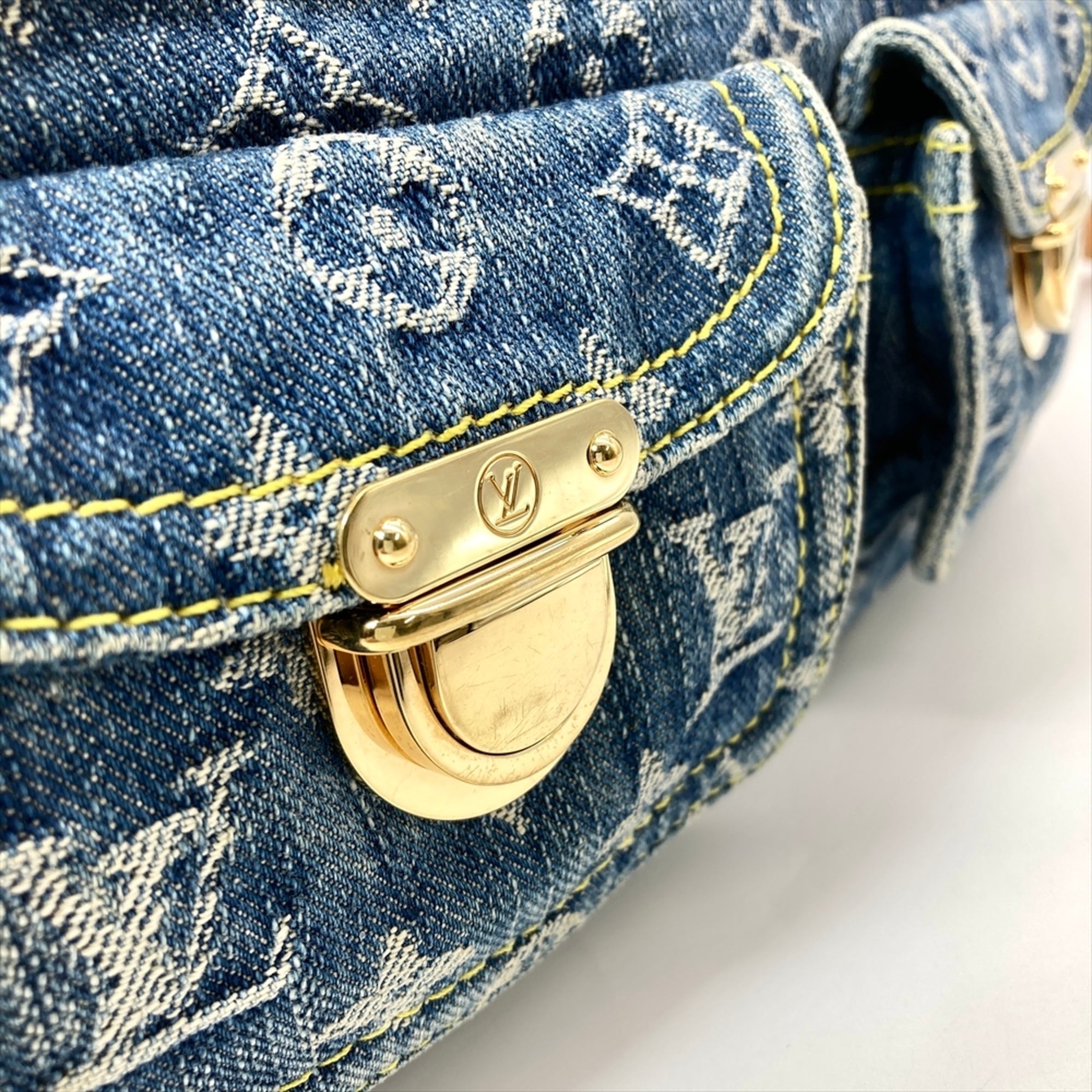 Louis Vuitton Monogram Denim Blue Monogram Denim Shoulder Bag (Pre-Owned)