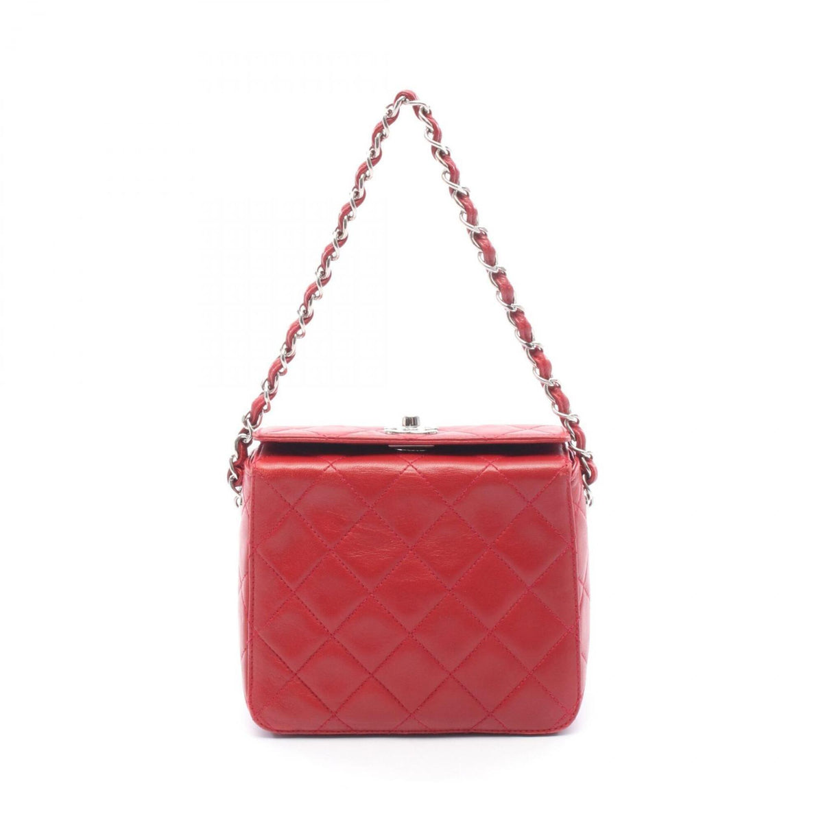 Chanel Red Color Leather Handbag (Pre-Owned)