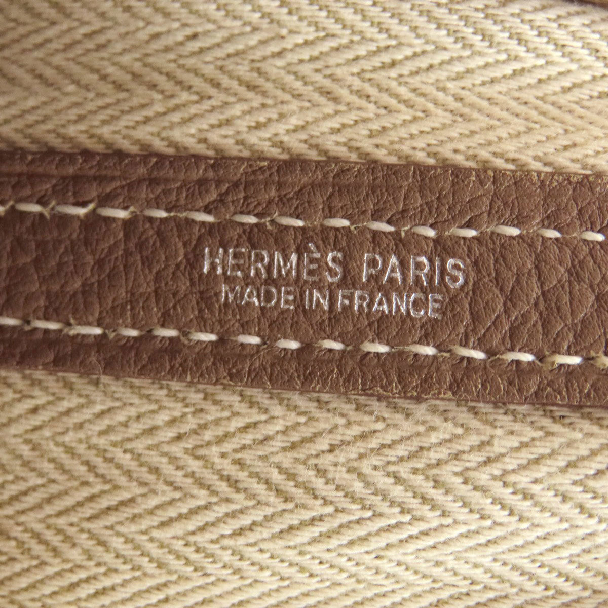 Hermes Etoupe Gray Negonda Leather Handbag (Pre-Owned)