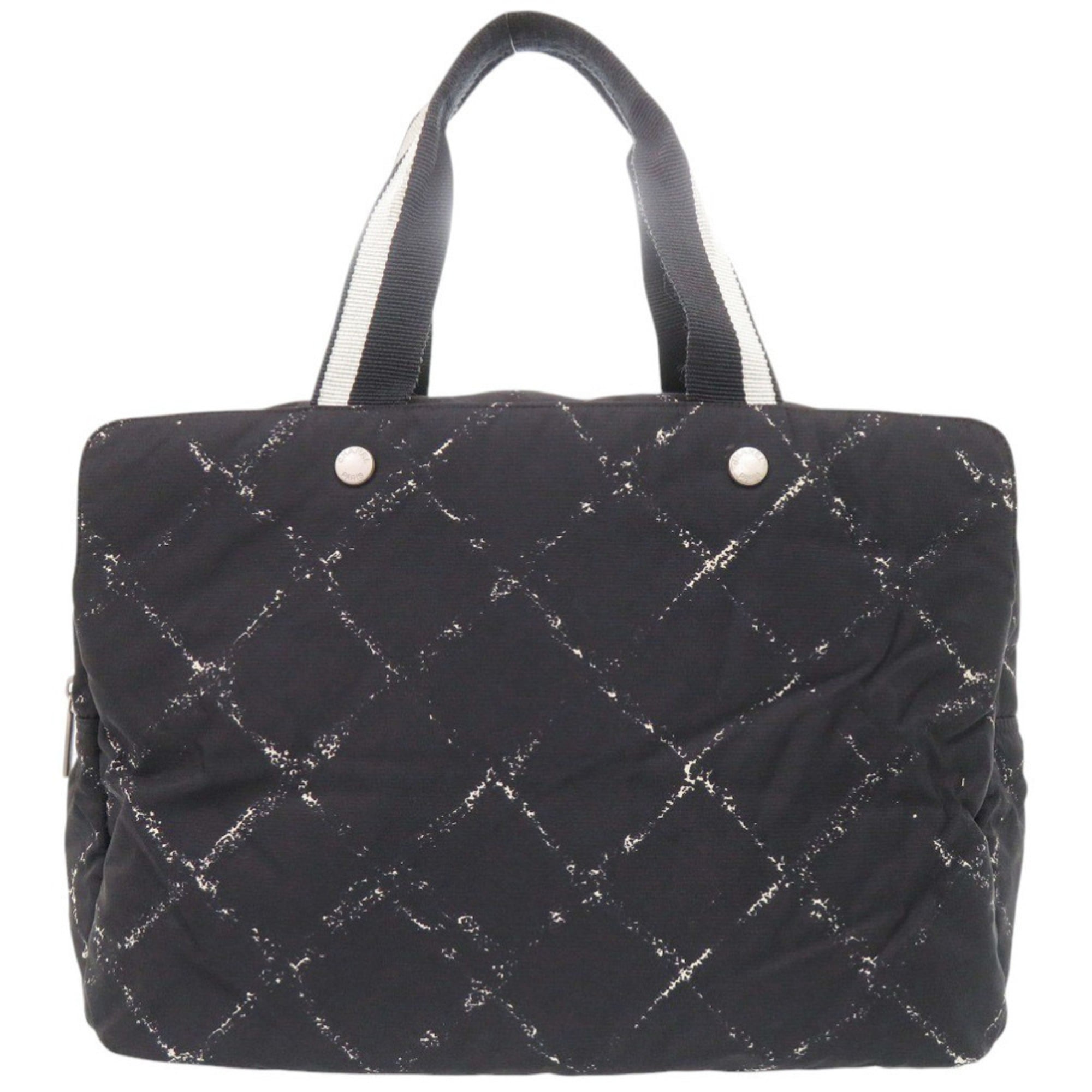 Chanel Black Nylon Boston Bag (Pre-Owned)