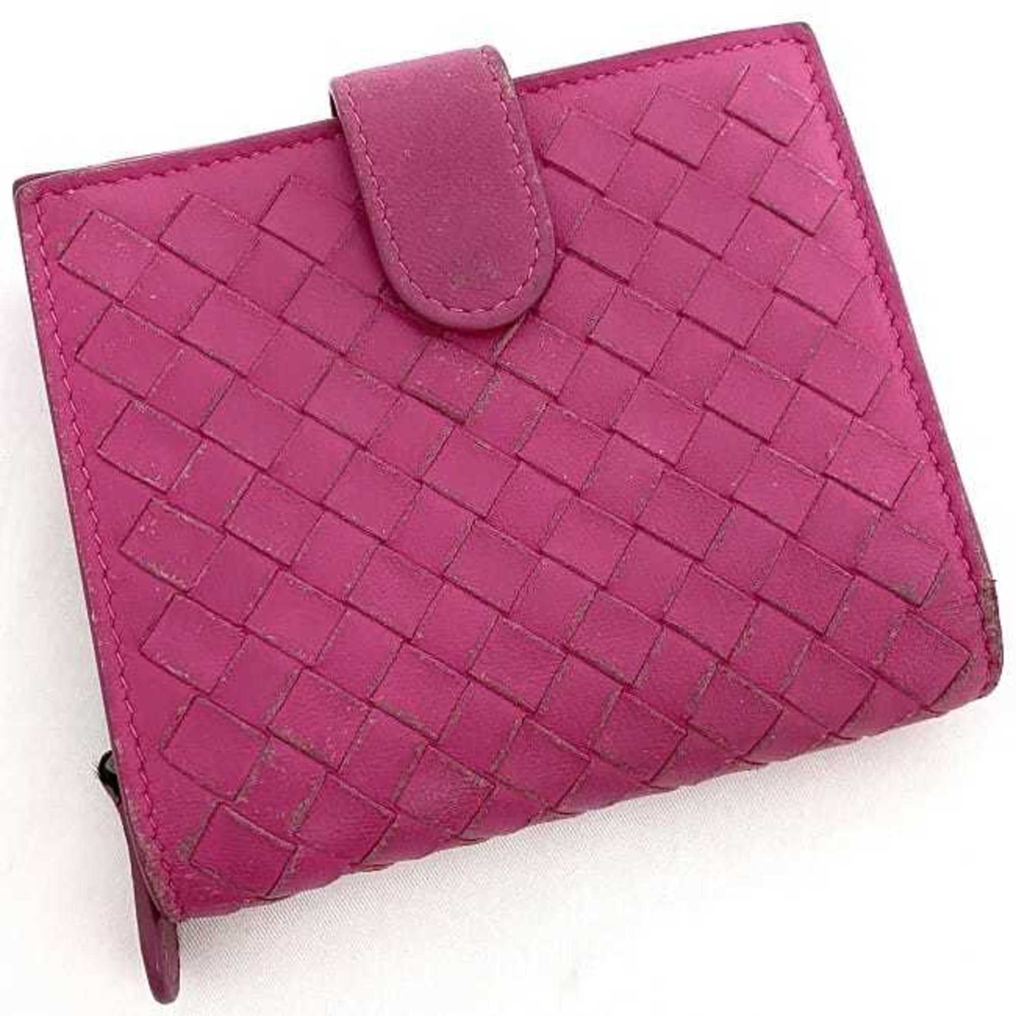 Bottega Veneta Pink Leather Wallet (Bi-Fold) (Pre-Owned)