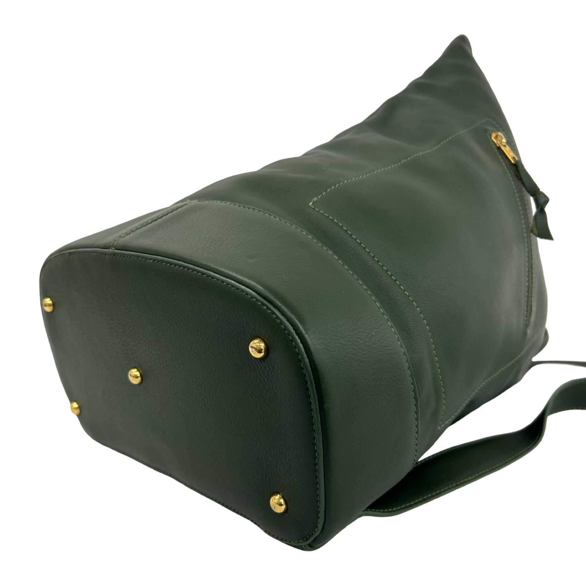 Loewe Green Leather Backpack (Pre-Owned)