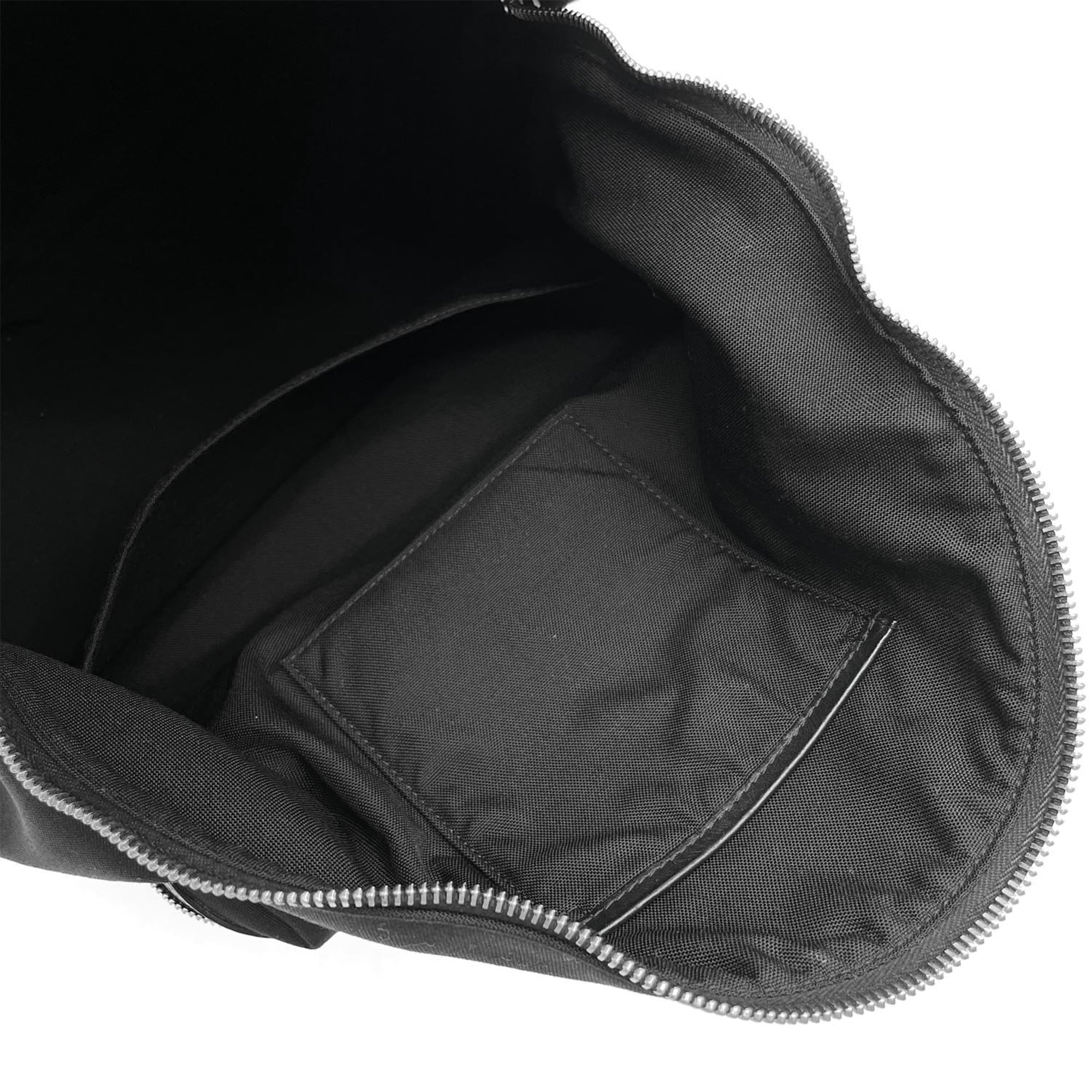 Yves Saint Laurent Black Canvas Leather Backpack (Pre-Owned)