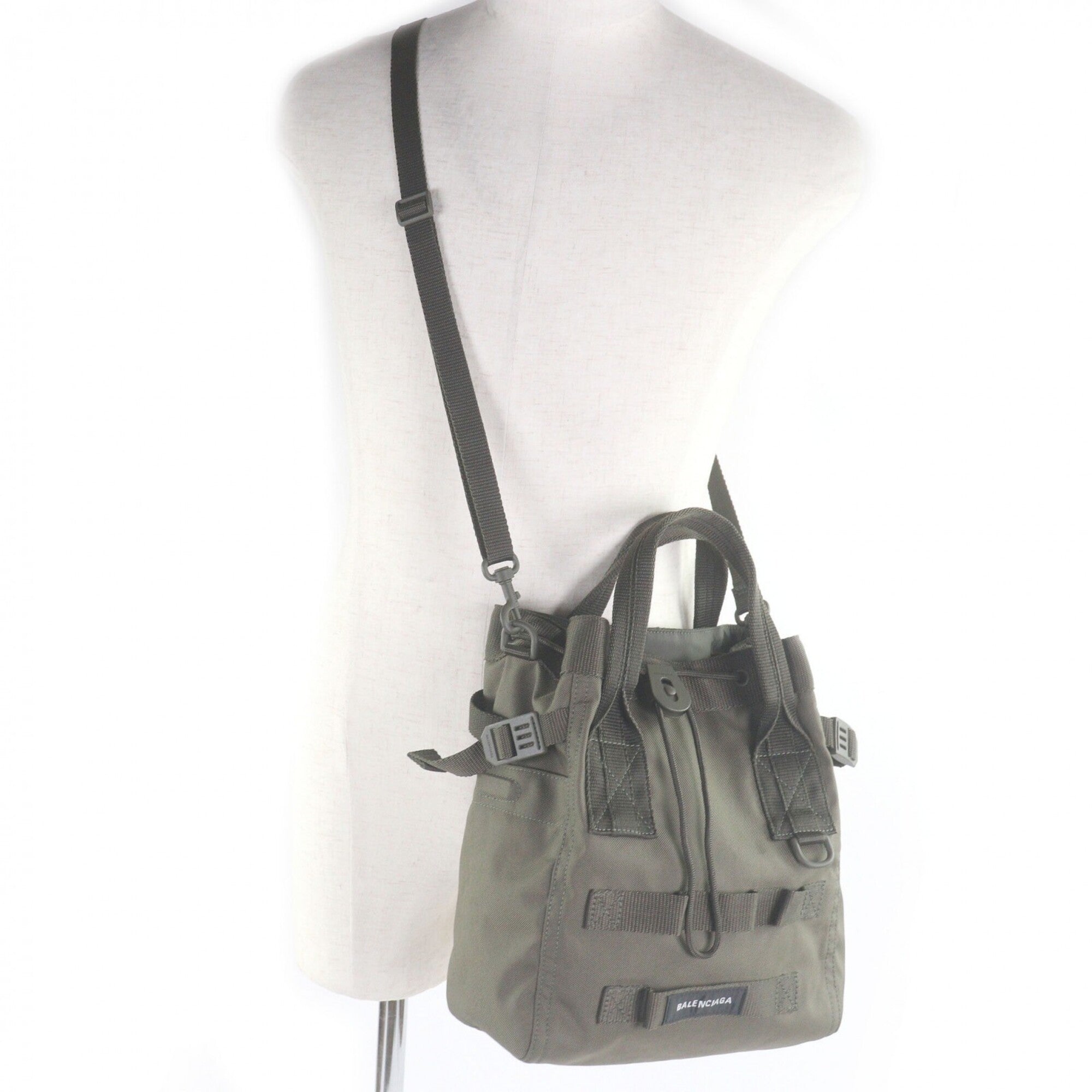 Balenciaga Khaki Polyamide Handbag Shoulder Bag (Pre-Owned)