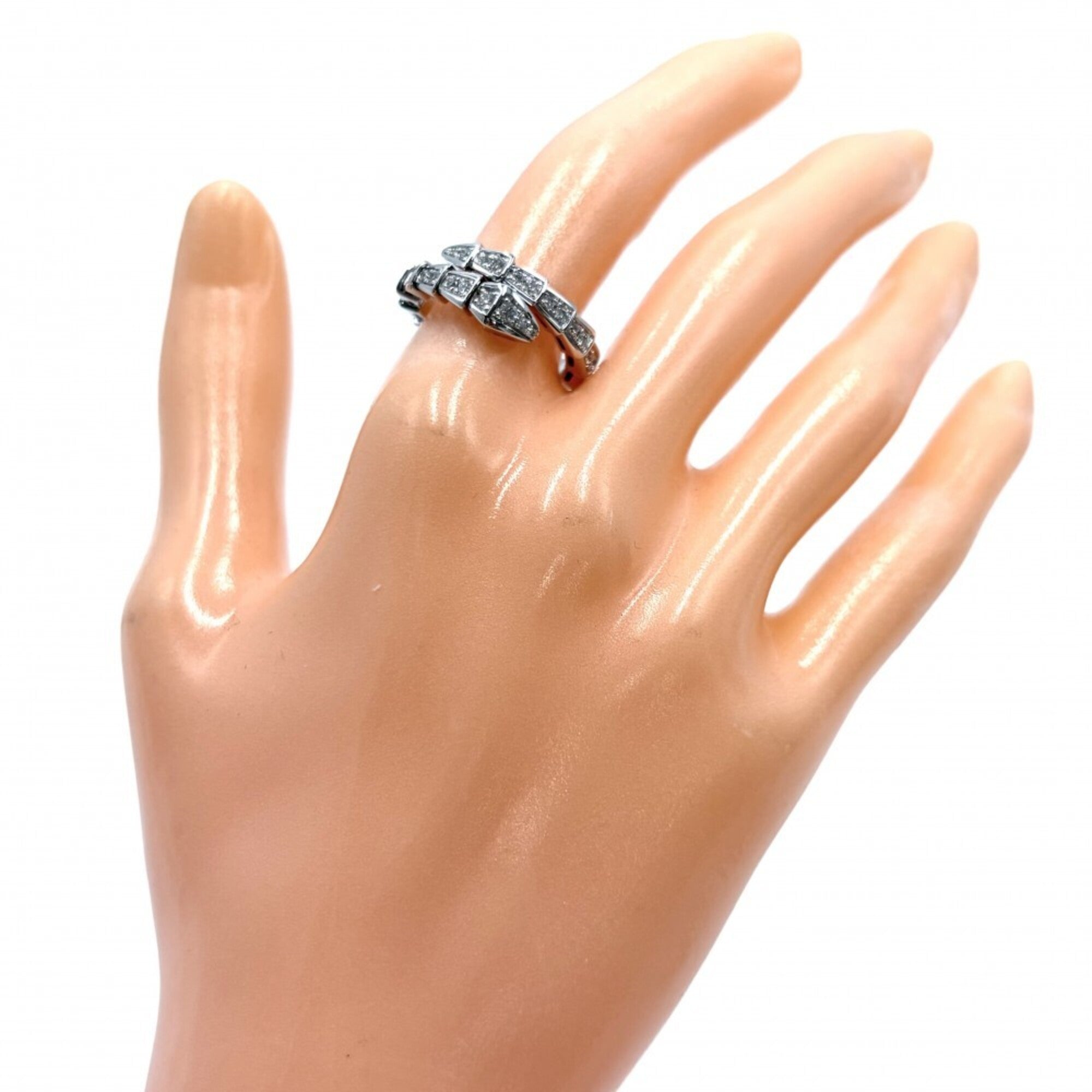 Bvlgari Silver White Gold (18K) Band Ring (Pre-Owned)