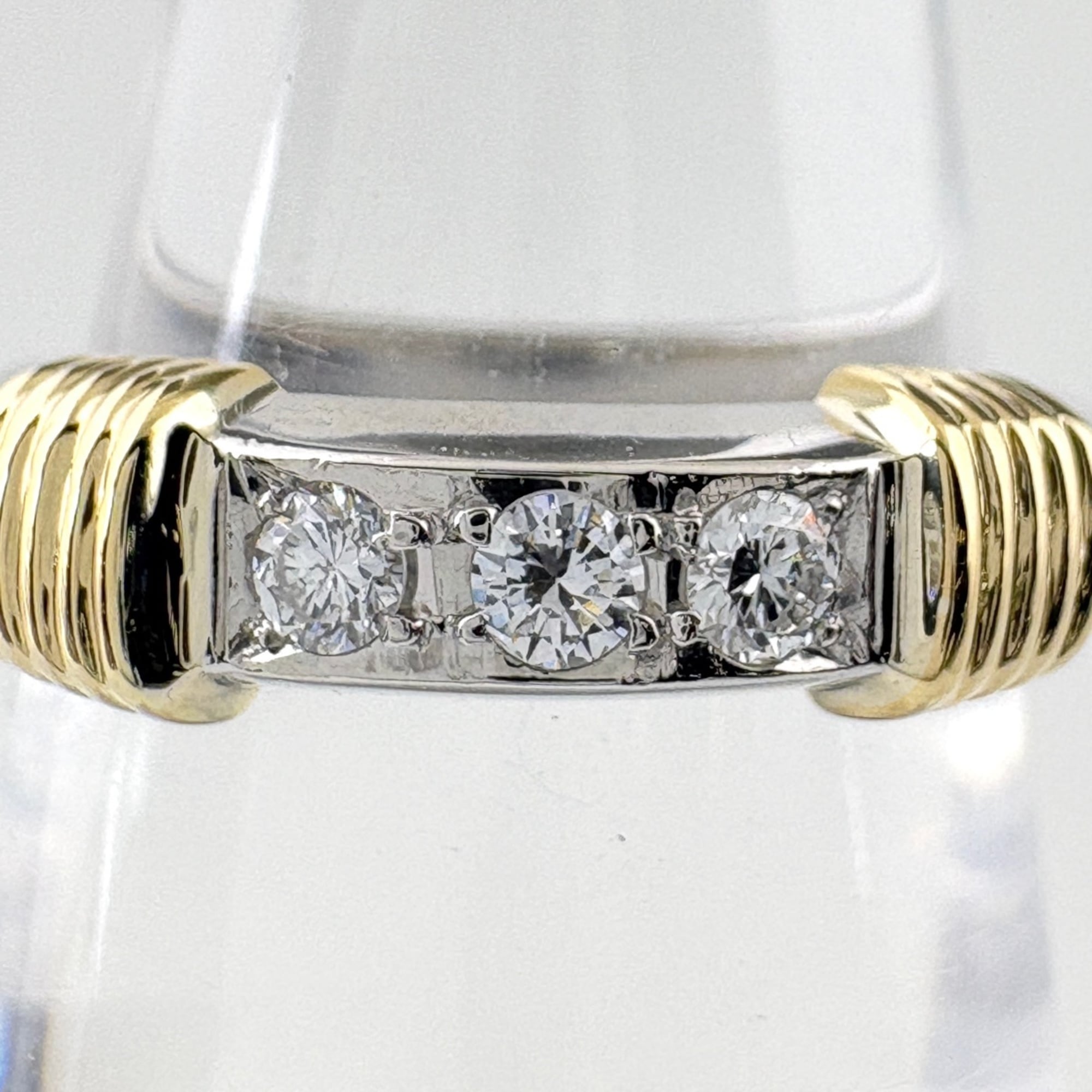 Christian Dior Platinum 900 Yellow Gold Band Ring (Pre-Owned)