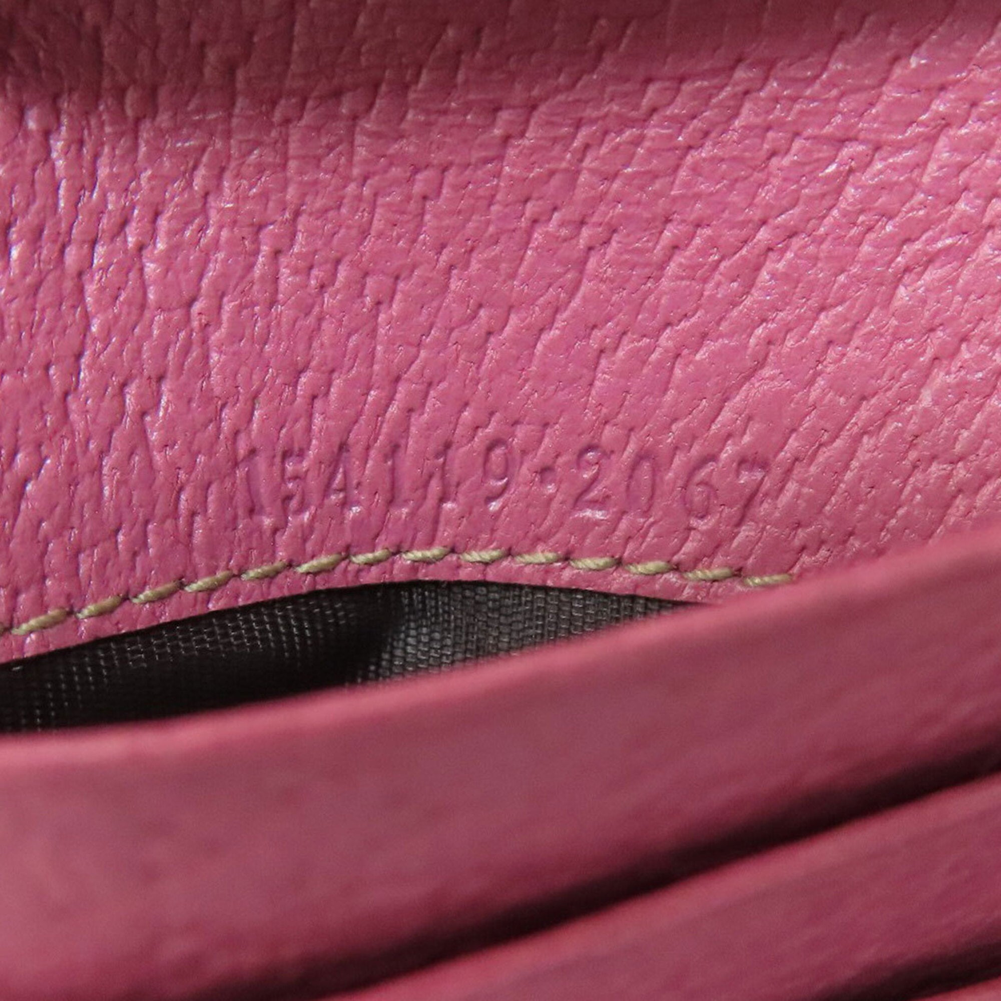 Gucci Brown Pink Canvas Leather Wallet (Bi-Fold) (Pre-Owned)
