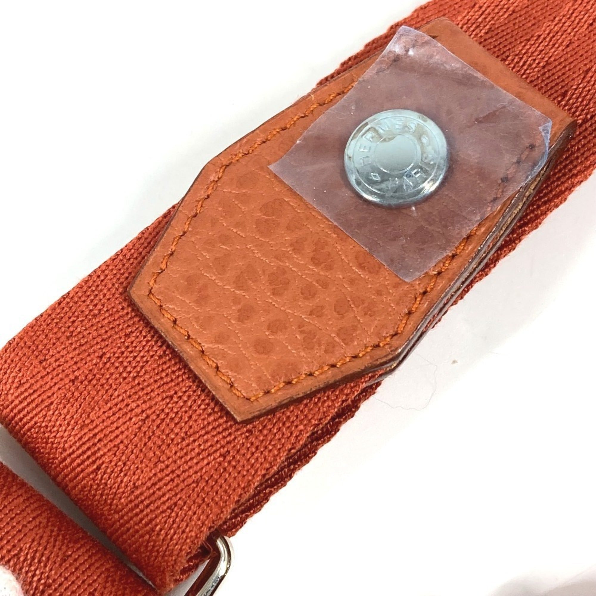 Hermes Orange Cotton Polyamide Fanny Pack Pouch Shoulder Bag (Pre-Owned)