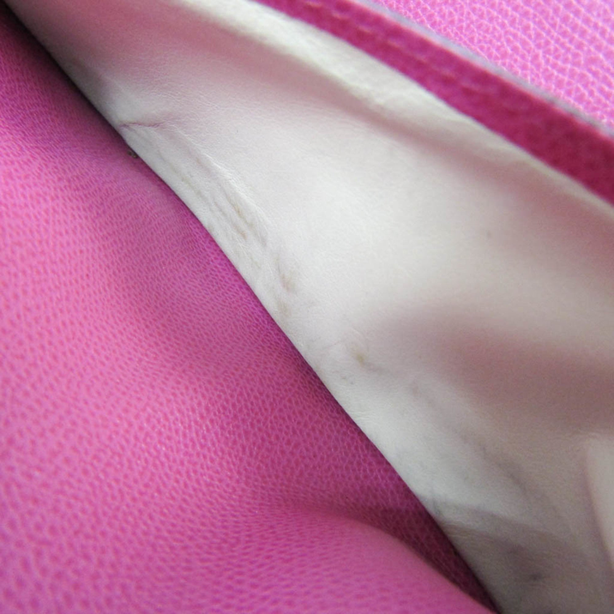 Valextra Pink Leather Long Wallet (Bi-Fold) (Pre-Owned)