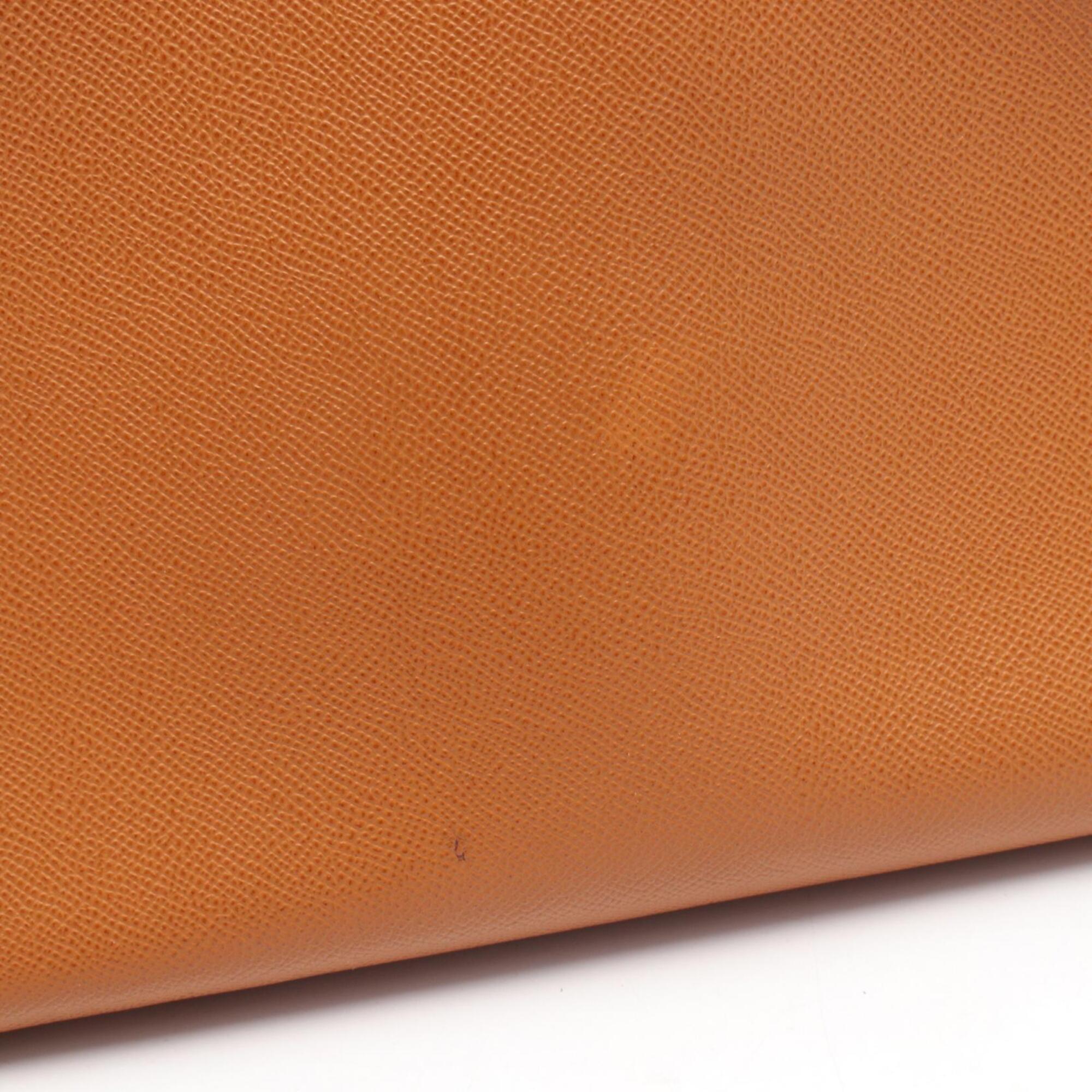 Chanel Brown Grained Calfskin Boston Bag Handbag Shoulder Bag (Pre-Owned)