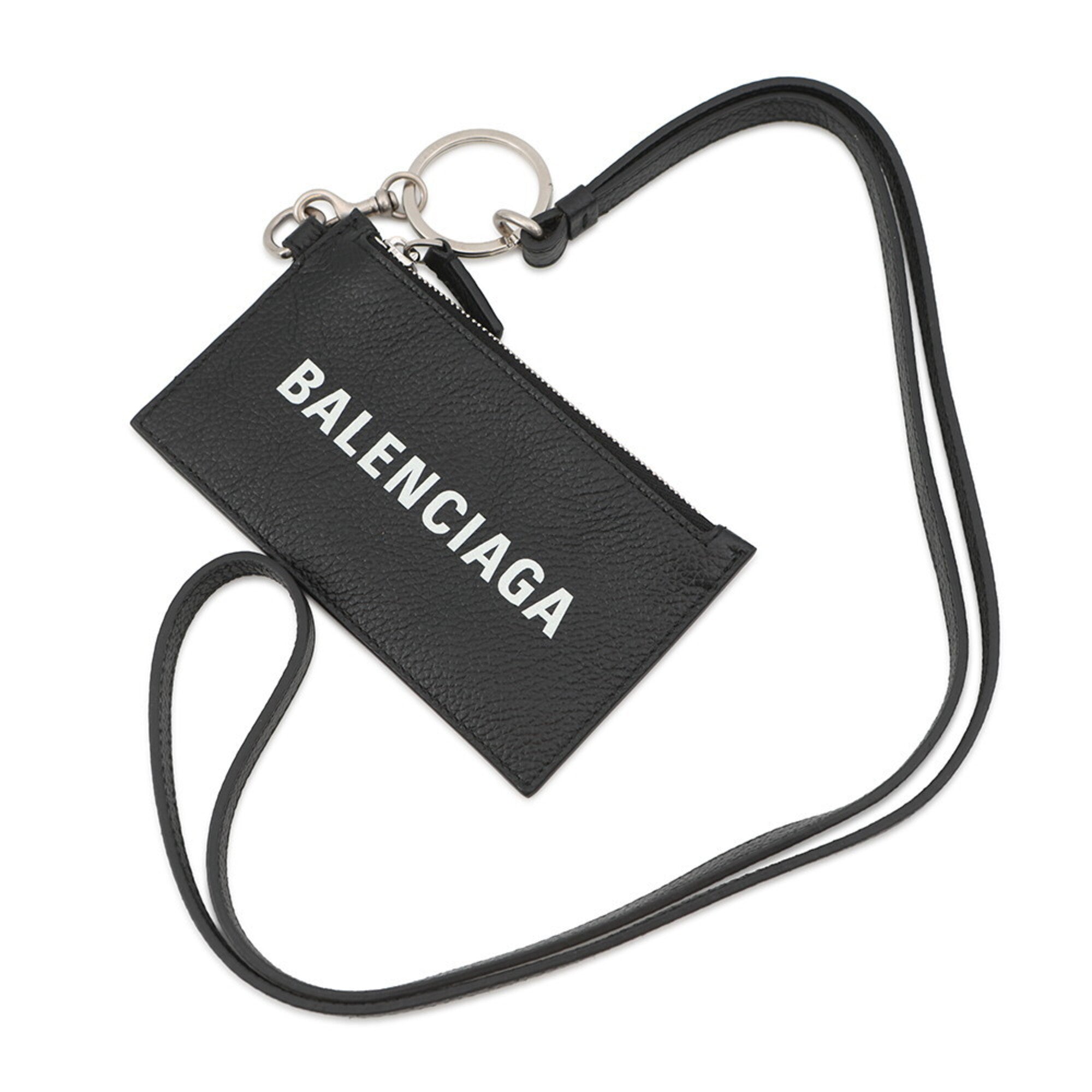 Balenciaga Black Leather Coin Purse/Coin Case (Pre-Owned)