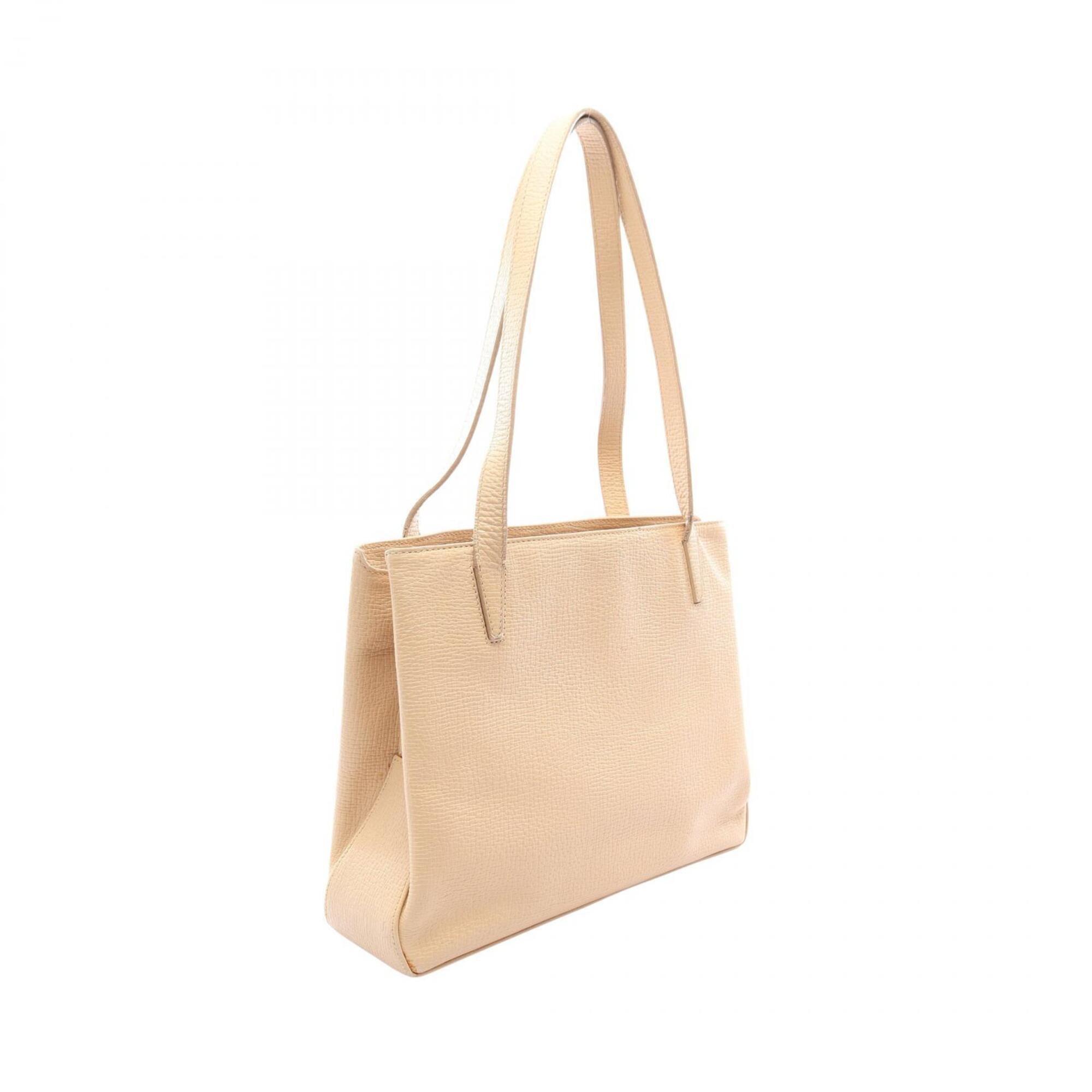 Loewe Beige Leather Handbag Tote Bag (Pre-Owned)
