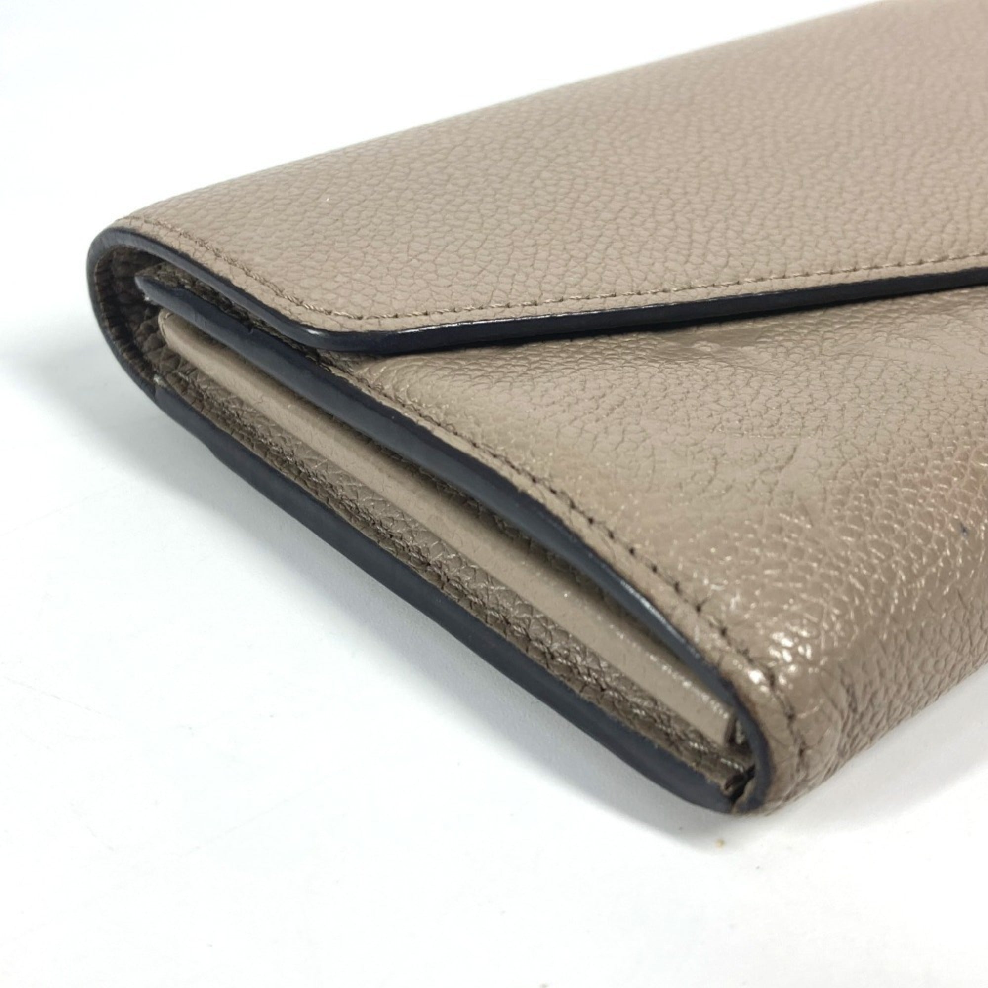 Louis Vuitton Beige Tourterelle Monogram Empreinte Long Wallet (Bi-Fold) (Pre-Owned)