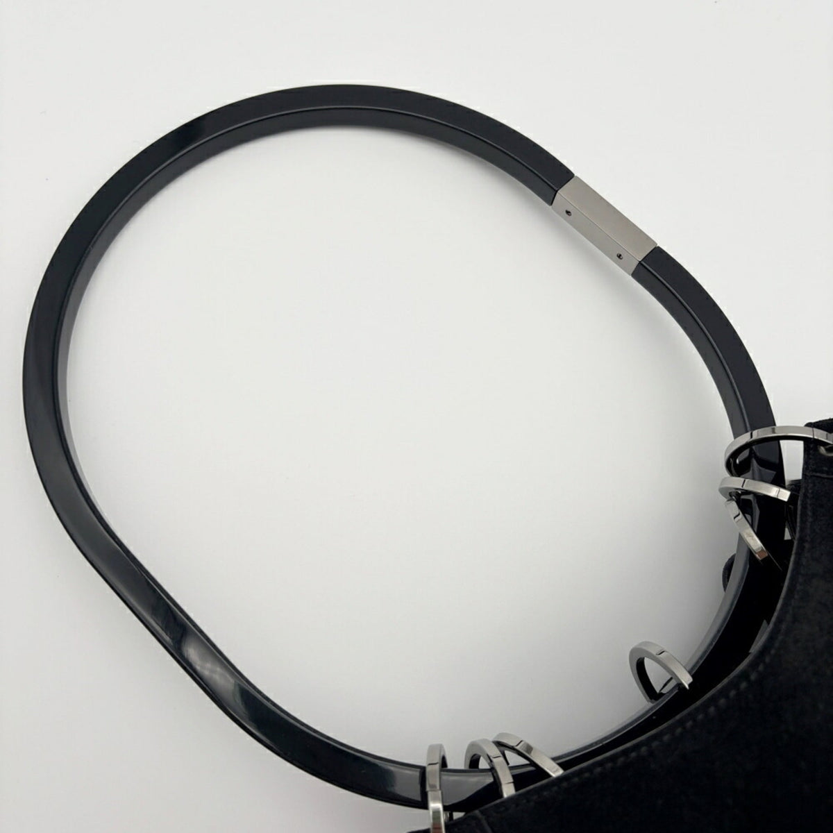 Gucci Black Suede Leather Plastic Handbag (Pre-Owned)