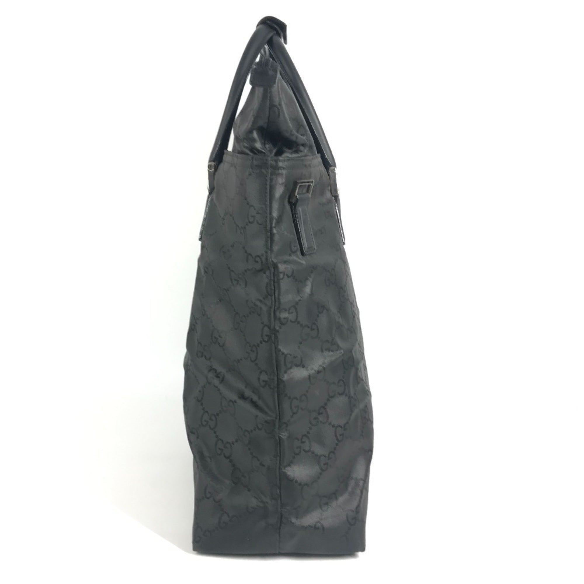 Gucci Black Nylon Handbag Tote Bag (Pre-Owned)