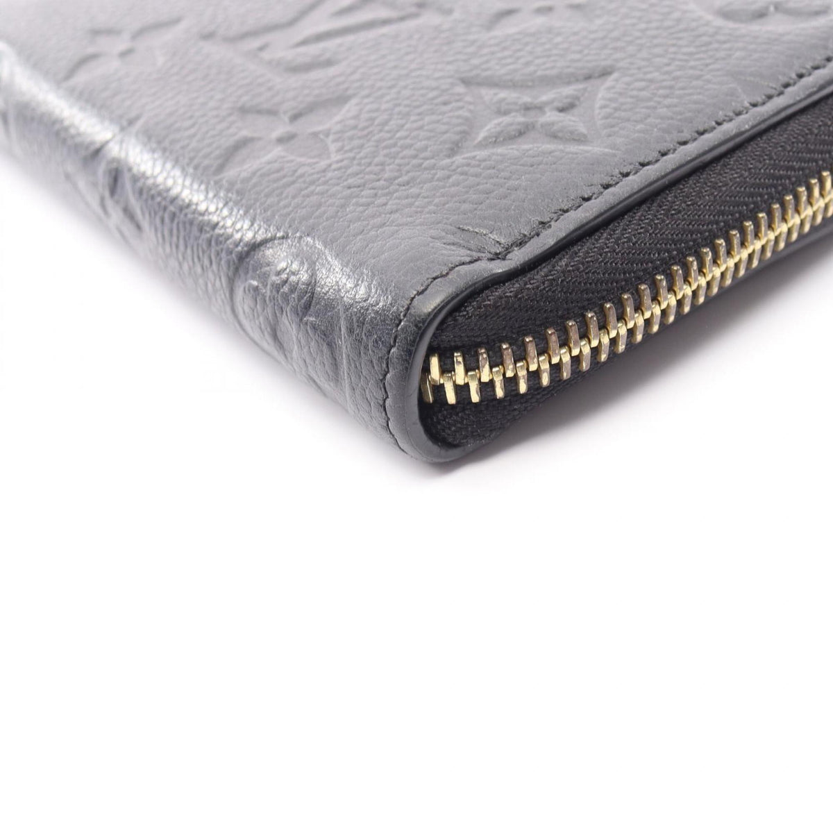Louis Vuitton Black Noir Leather Long Wallet (Bi-Fold) (Pre-Owned)