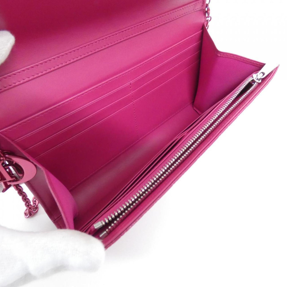 Christian Dior Pink Chain/Shoulder Wallet (Pre-Owned)
