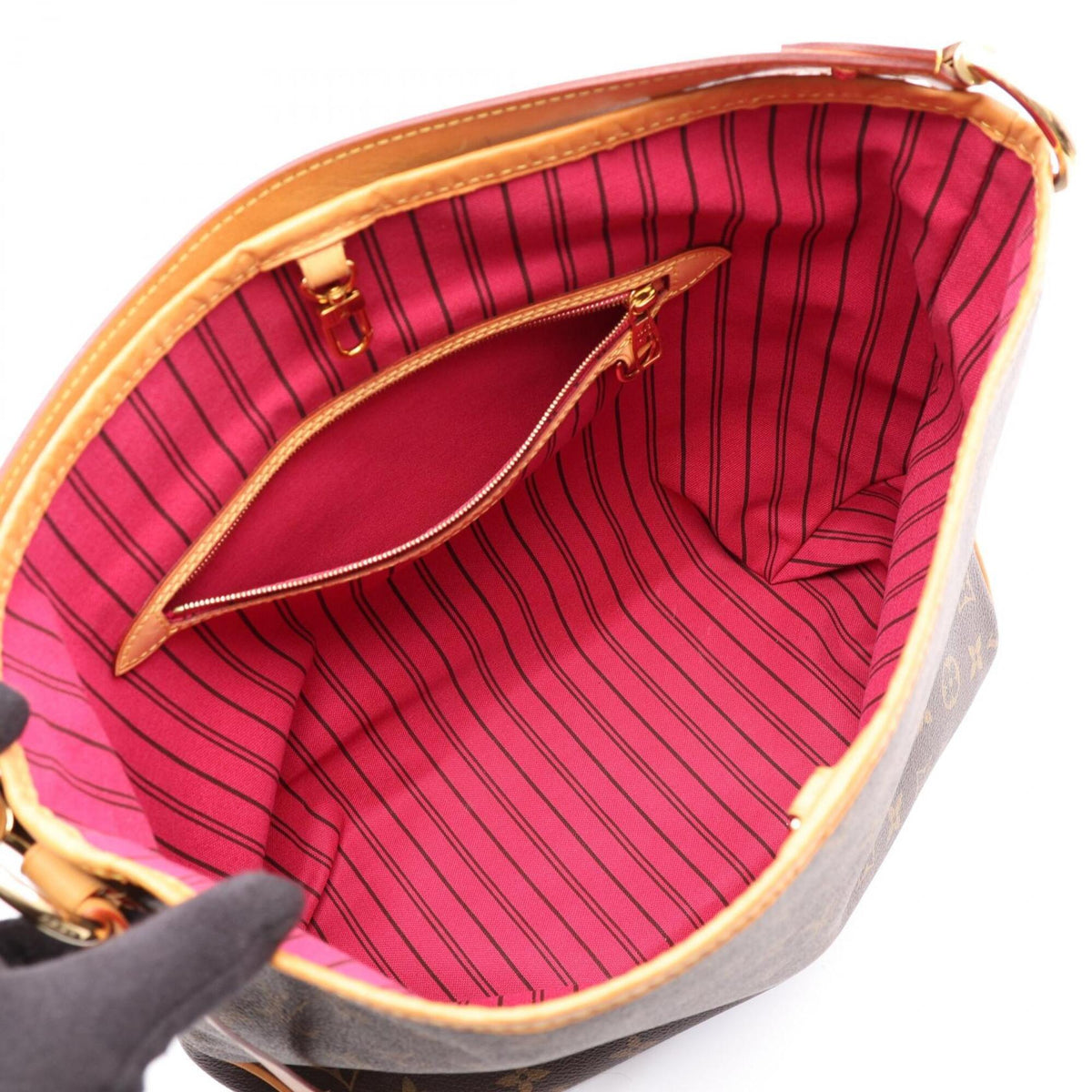 Louis Vuitton Monogram Brown Coated Canvas Leather Handbag Shoulder Bag (Pre-Owned)