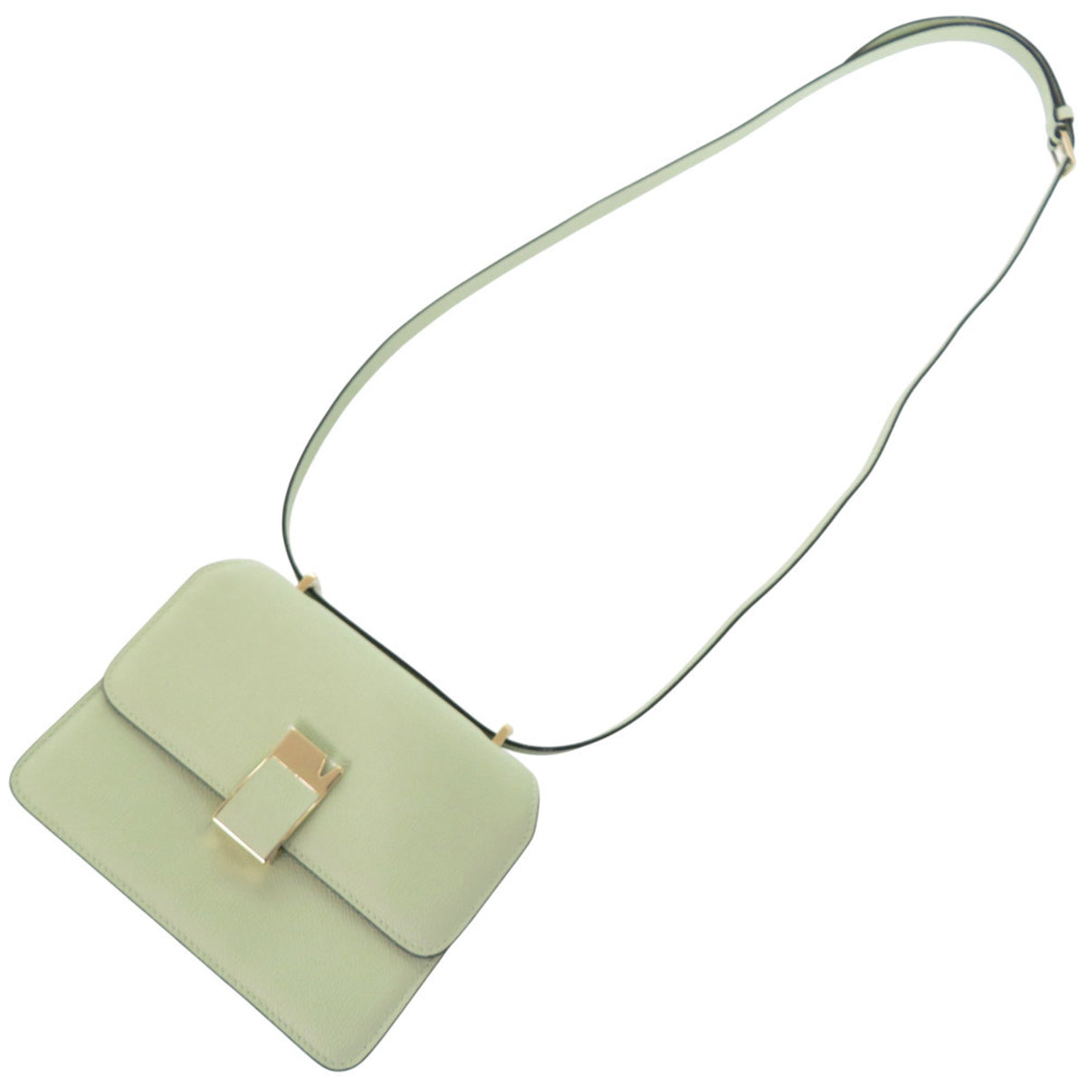 Valextra Green Leather Shoulder Bag (Pre-Owned)