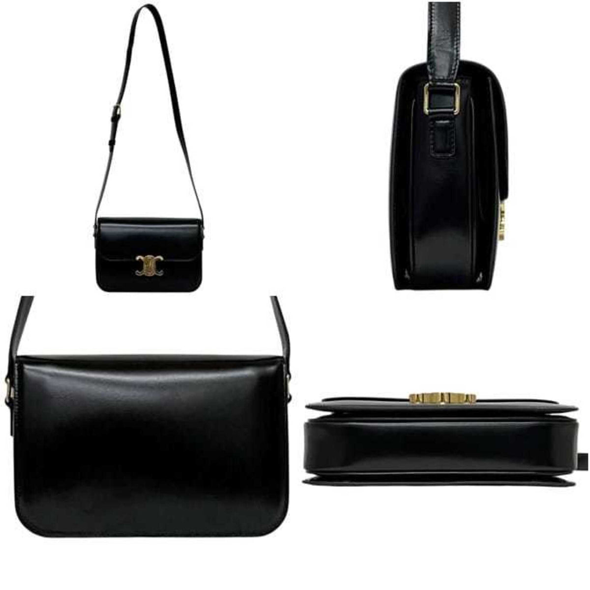 Celine Black Leather Shoulder Bag (Pre-Owned)