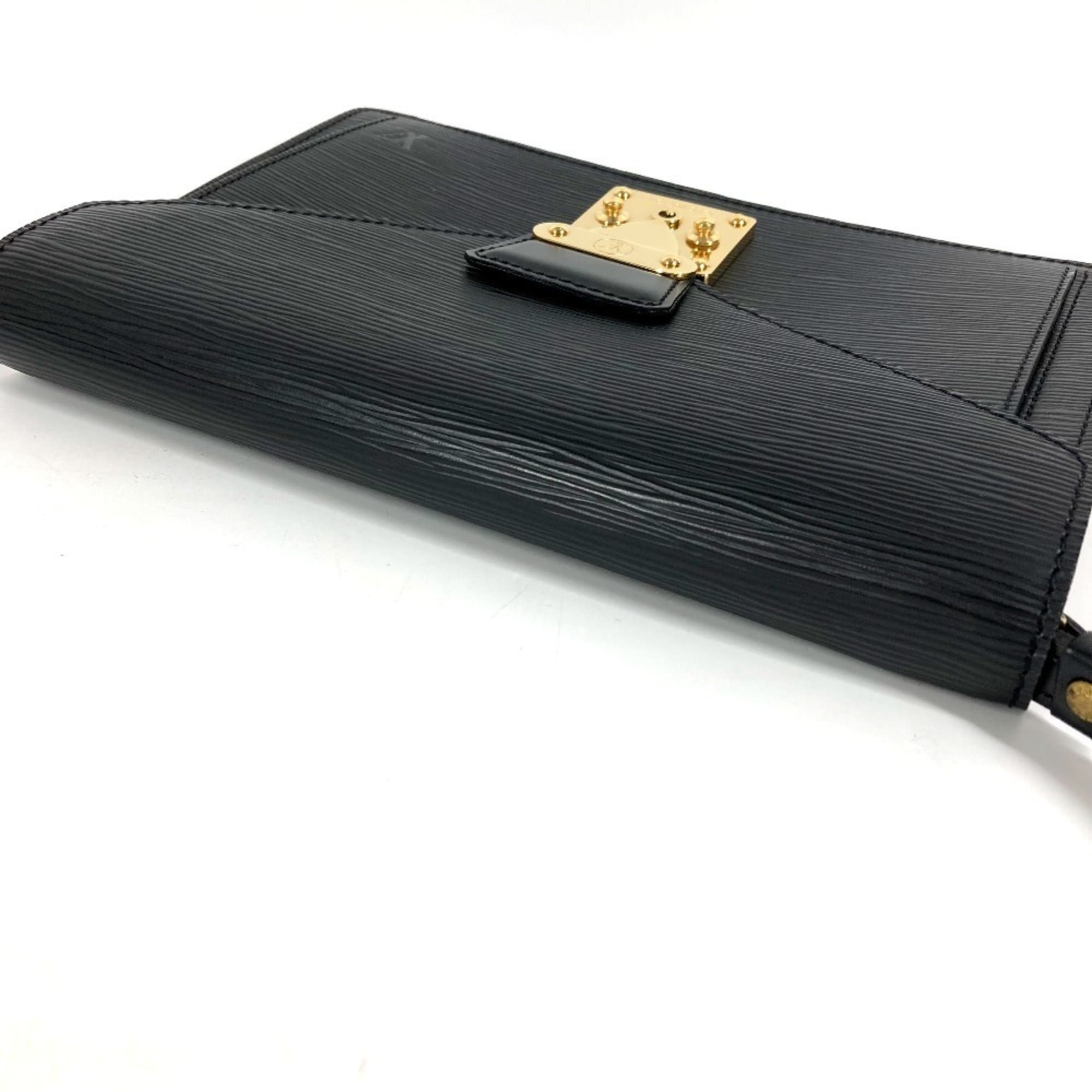Louis Vuitton Black Noir Epi Leather Clutch Bag Pochette (Pre-Owned)
