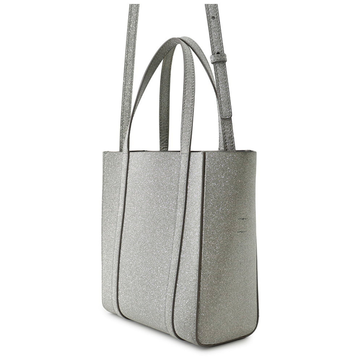 Balenciaga Silver Leather Handbag Tote Bag (Pre-Owned)