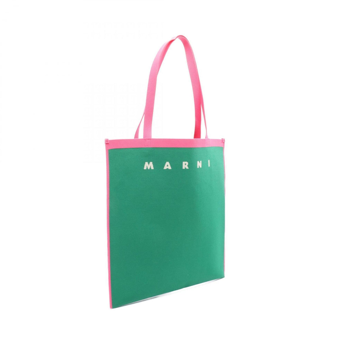 Marni Green Pink Polyester Handbag Tote Bag (Pre-Owned)