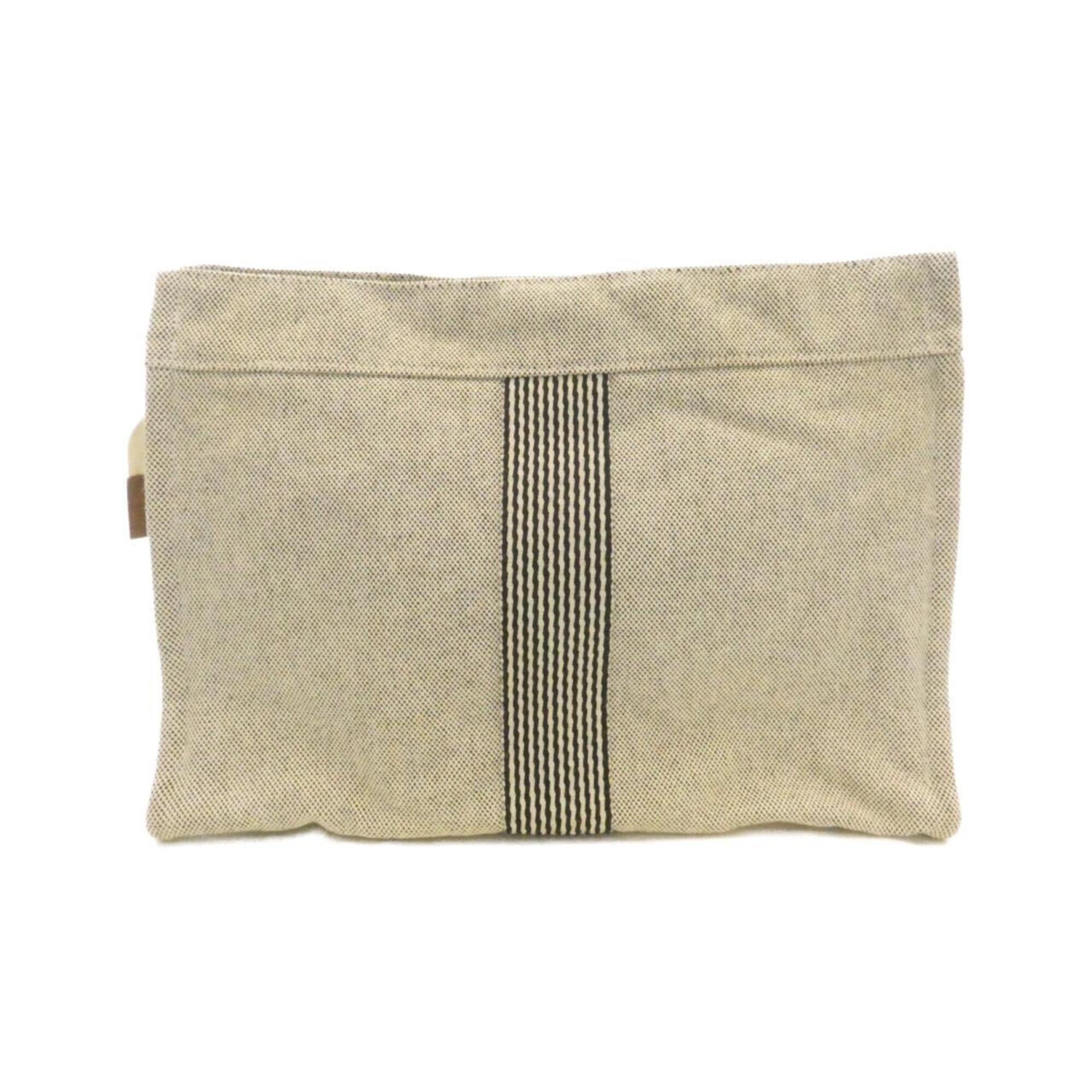 Hermes Black Canvas Pouch (Pre-Owned)