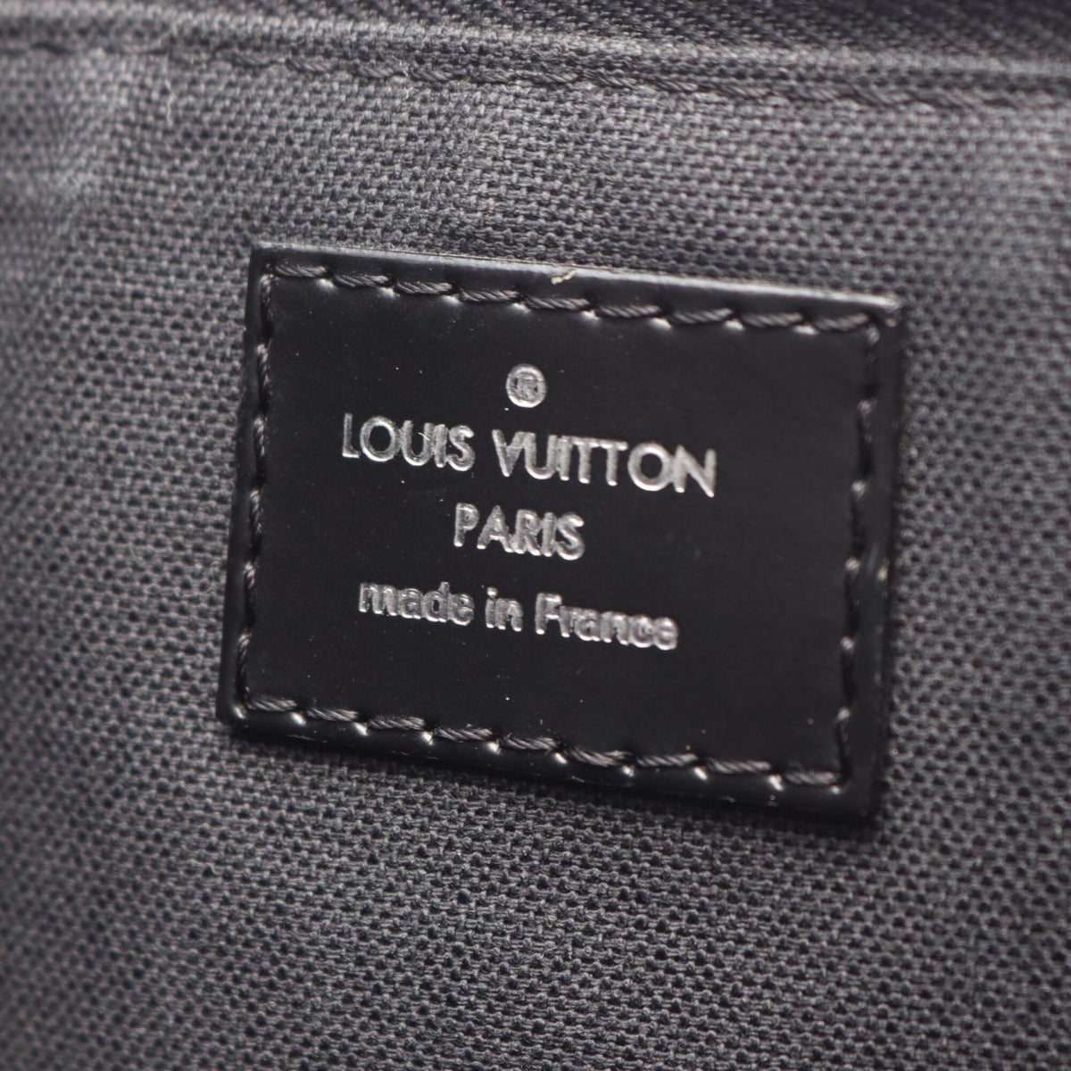 Louis Vuitton Black Coated Canvas Leather Handbag Shoulder Bag (Pre-Owned)