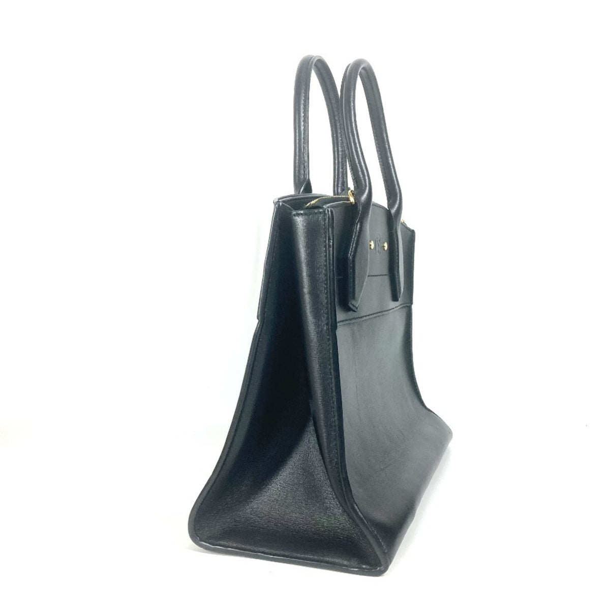 Louis Vuitton Black Noir Leather Handbag (Pre-Owned)