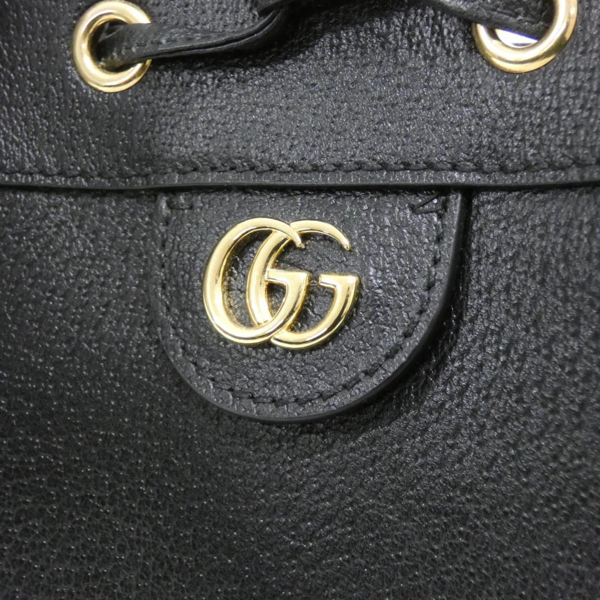 Gucci Ophidia Black Leather Handbag (Pre-Owned)