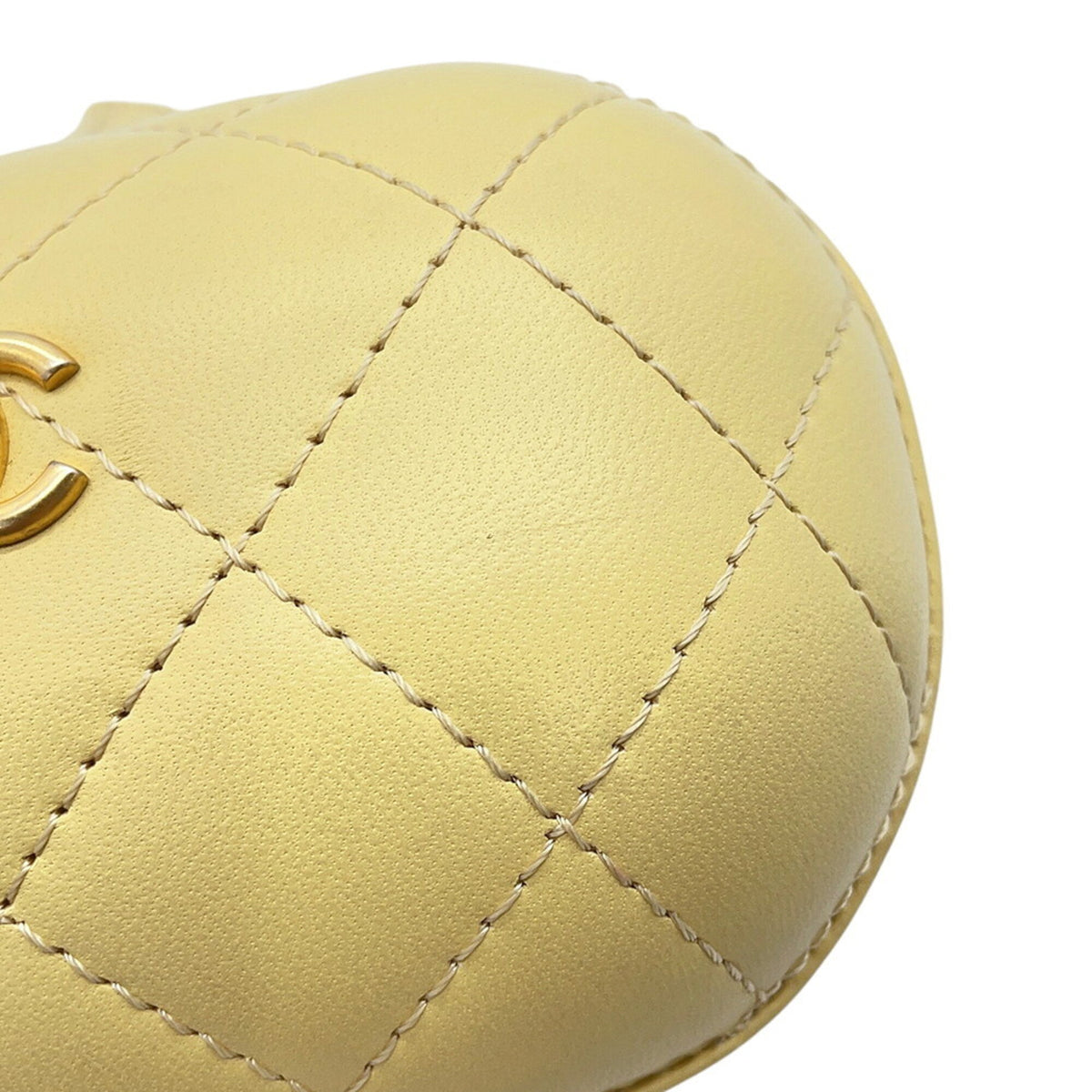 Chanel Yellow Leather Handbag Shoulder Bag (Pre-Owned)