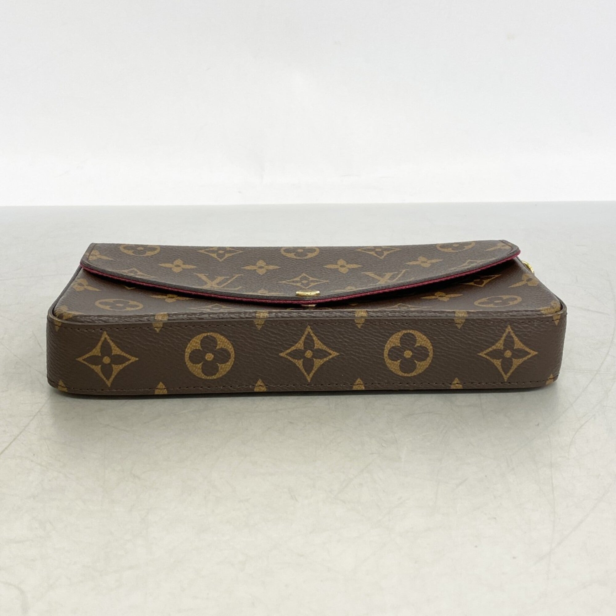 Louis Vuitton Brown Fuchsia Chain/Shoulder Wallet (Pre-Owned)