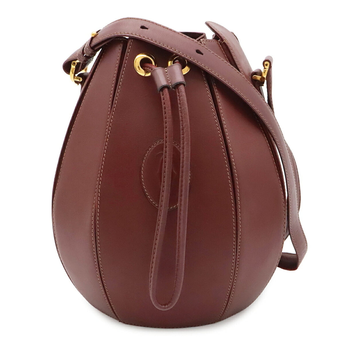 Cartier Must Bordeaux Leather Shoulder Bag (Pre-Owned)