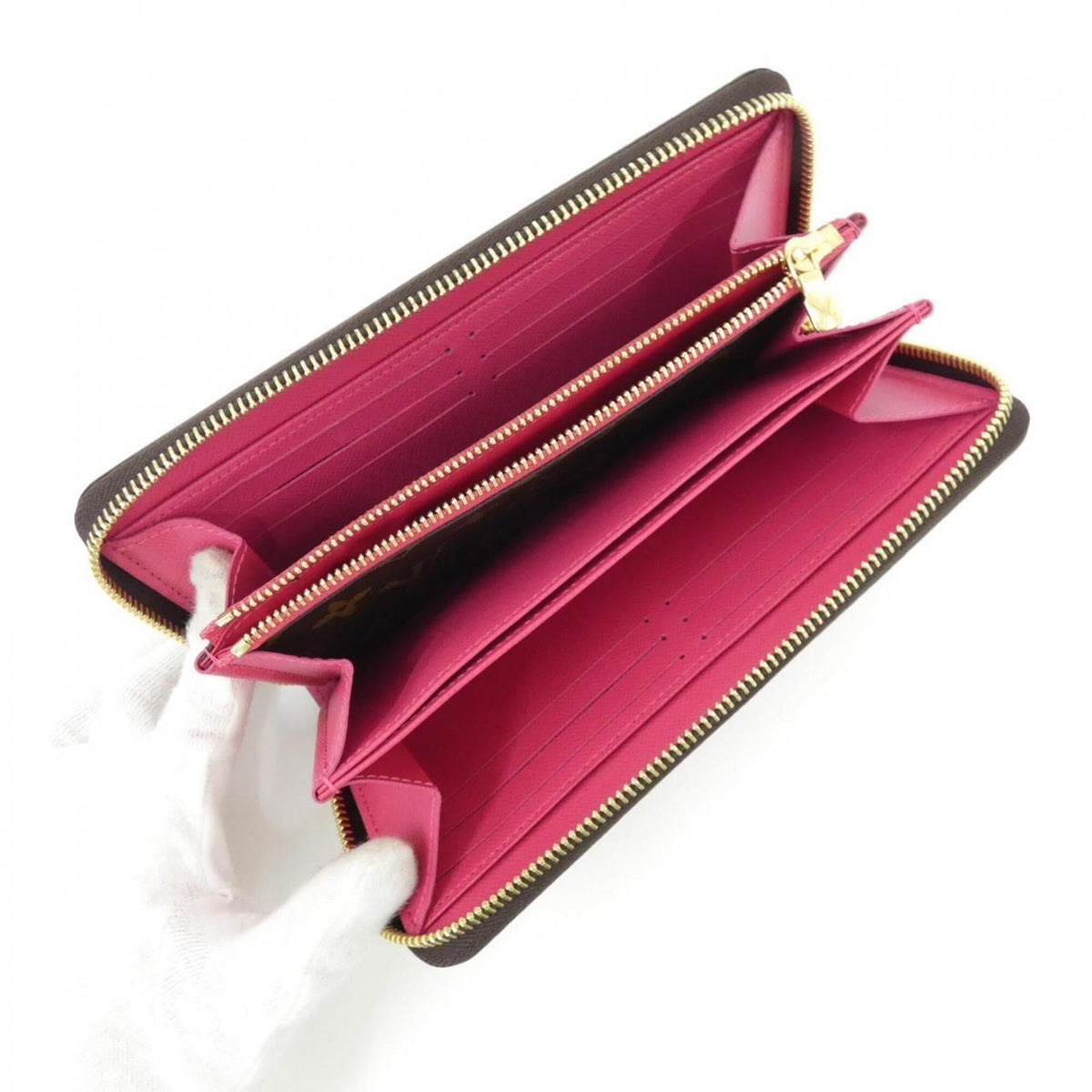 Louis Vuitton Brown Coated Canvas Long Wallet (Bi-Fold) (Pre-Owned)