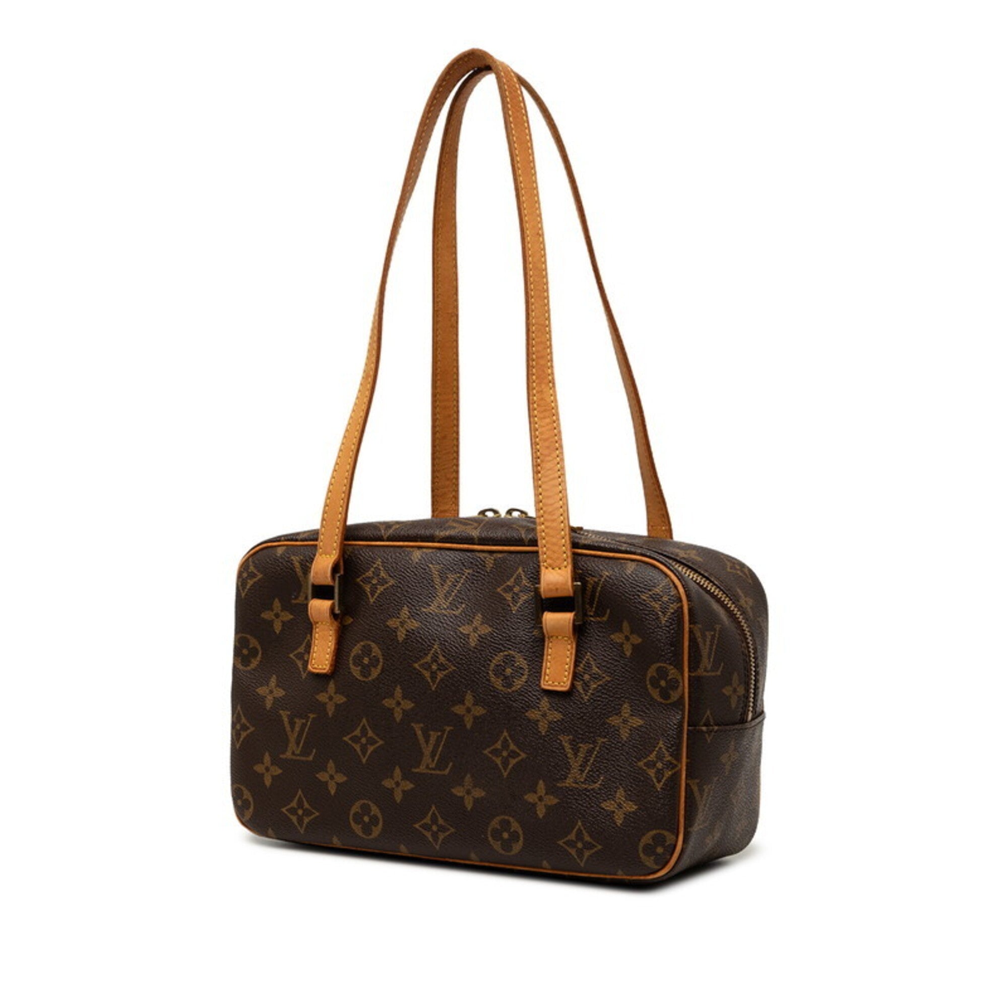 Louis Vuitton Monogram Brown Pvc Leather Handbag Shoulder Bag (Pre-Owned)