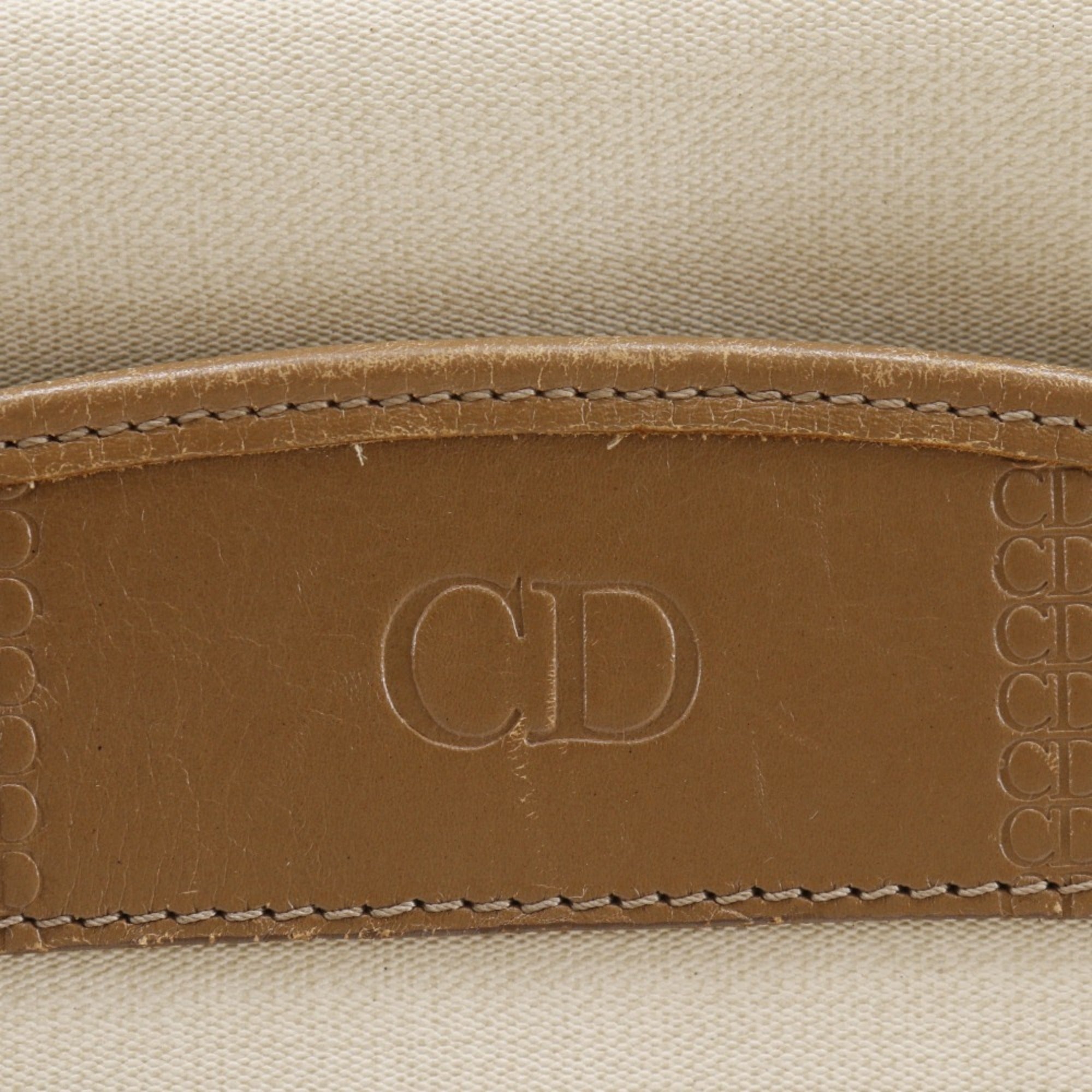 Christian Dior Beige Pvc Pochette Shoulder Bag (Pre-Owned)