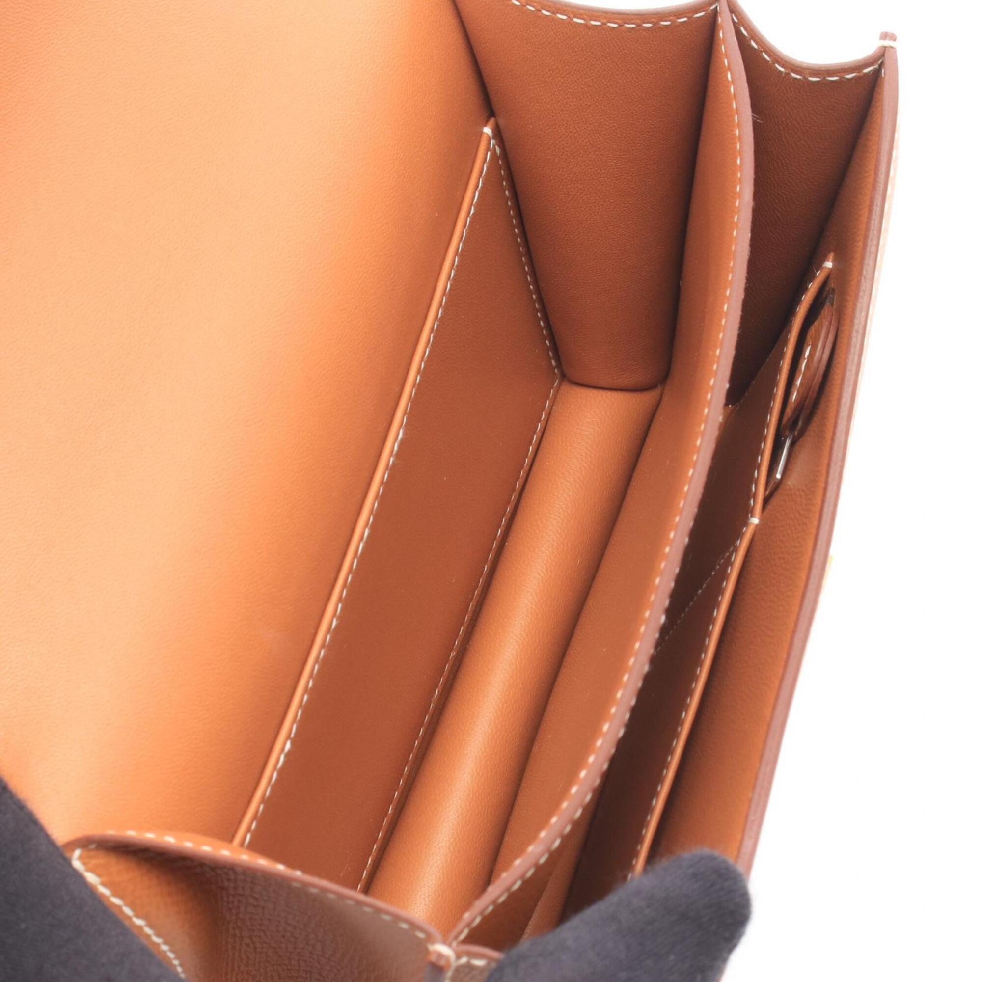 Hermes Brown Epsom Leather Handbag Shoulder Bag (Pre-Owned)