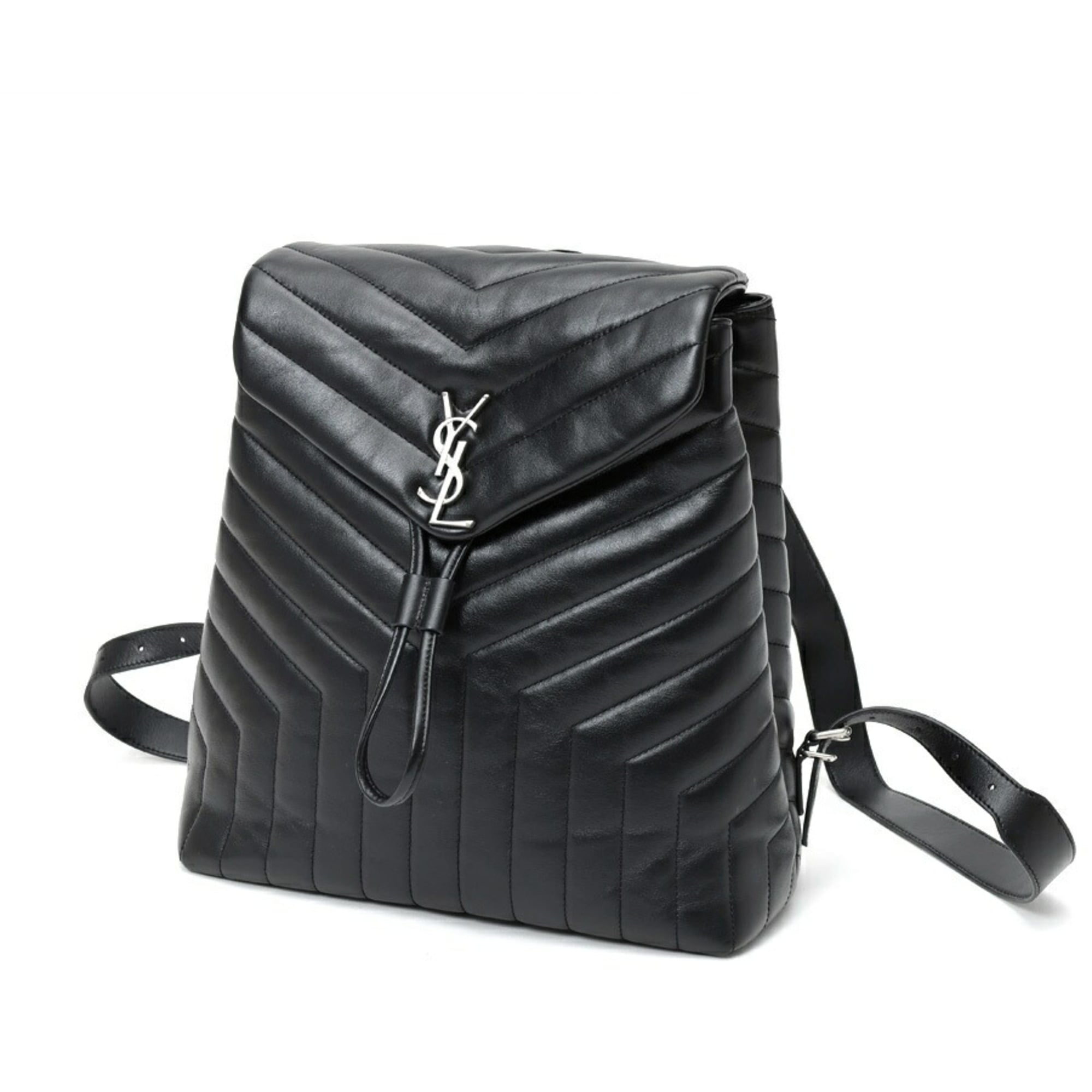 Saint Laurent Black Leather Backpack (Pre-Owned)