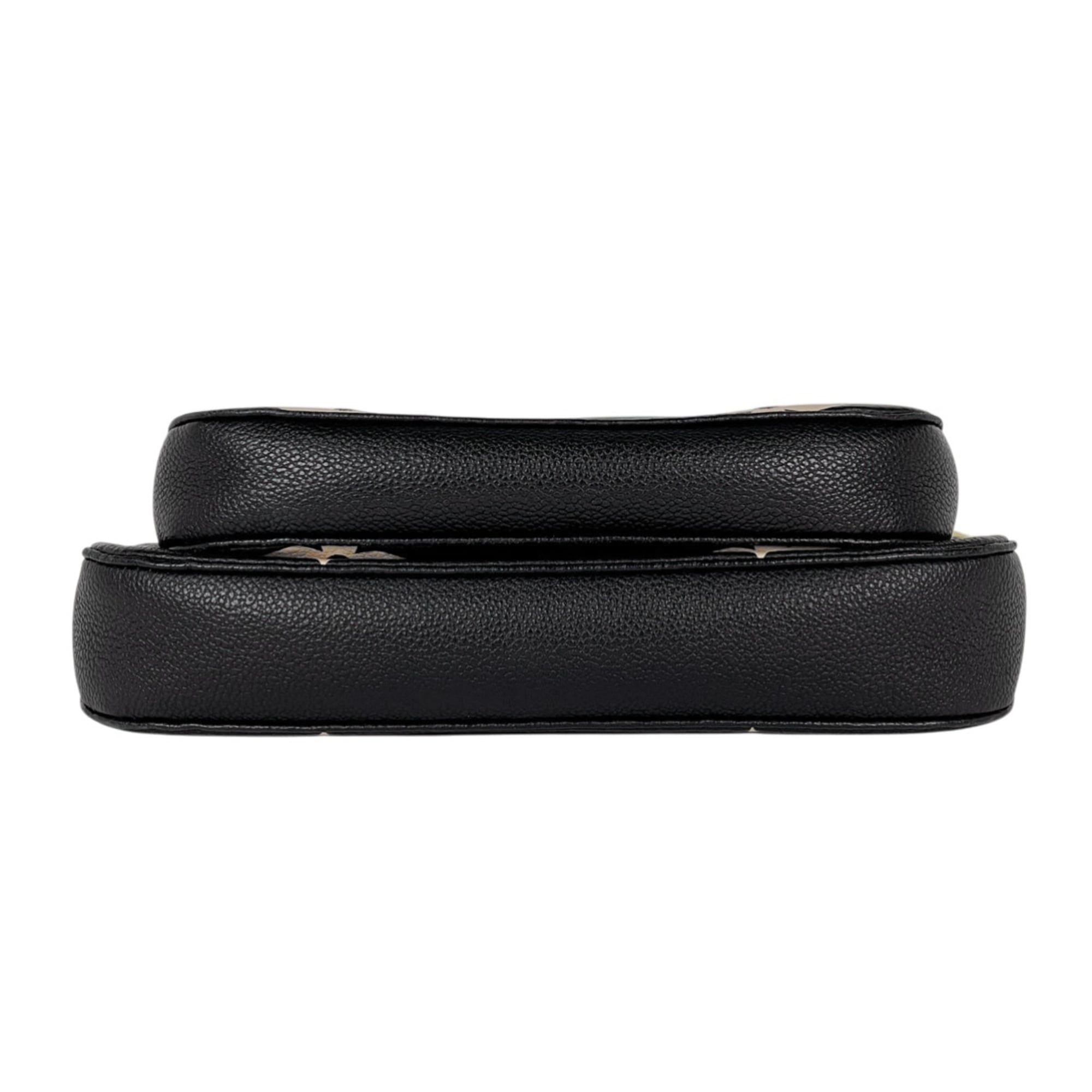 Louis Vuitton Beige Black Monogram Empreinte Pochette Shoulder Bag (Pre-Owned)