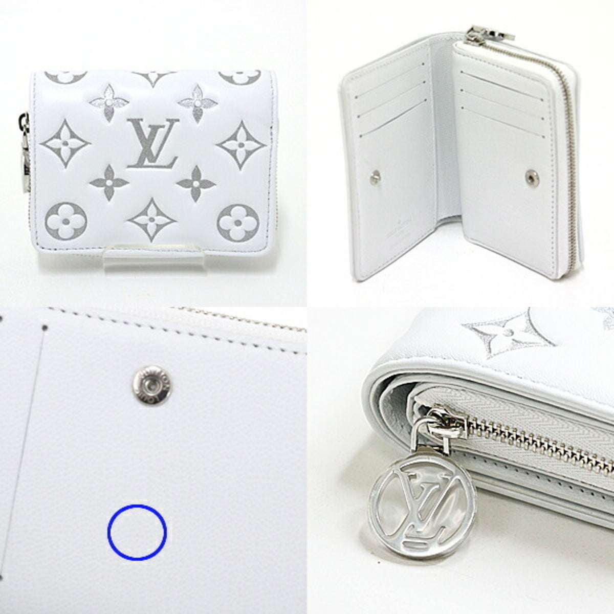 Louis Vuitton White Leather Wallet (Bi-Fold) (Pre-Owned)