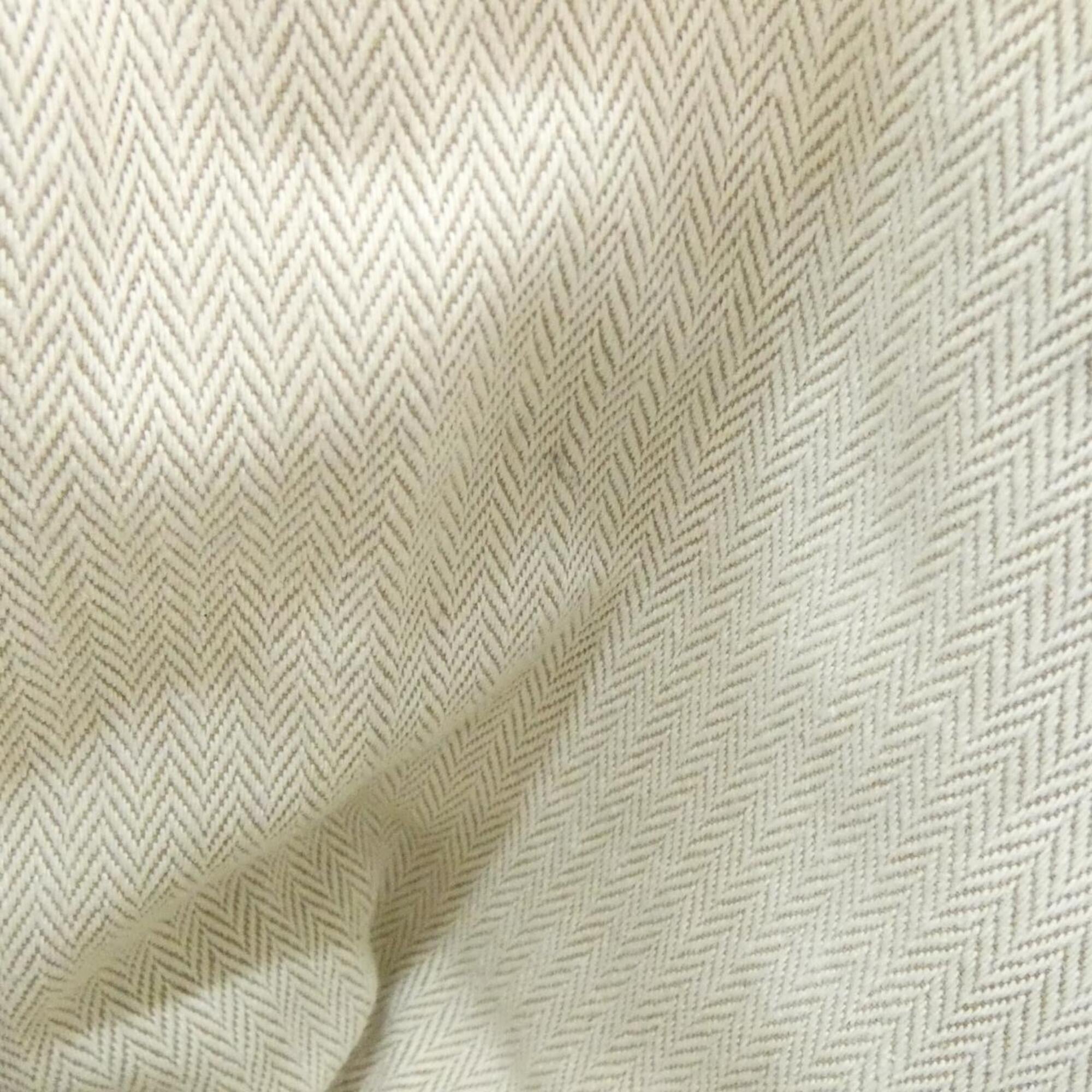 Hermes Fauve Feu Natural Toile Chevron Handbag Pouch (Pre-Owned)