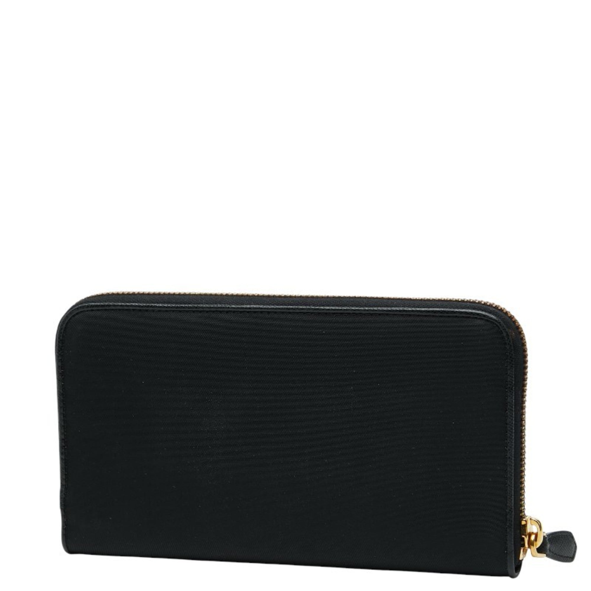 Prada Black Nylon Long Wallet (Bi-Fold) (Pre-Owned)