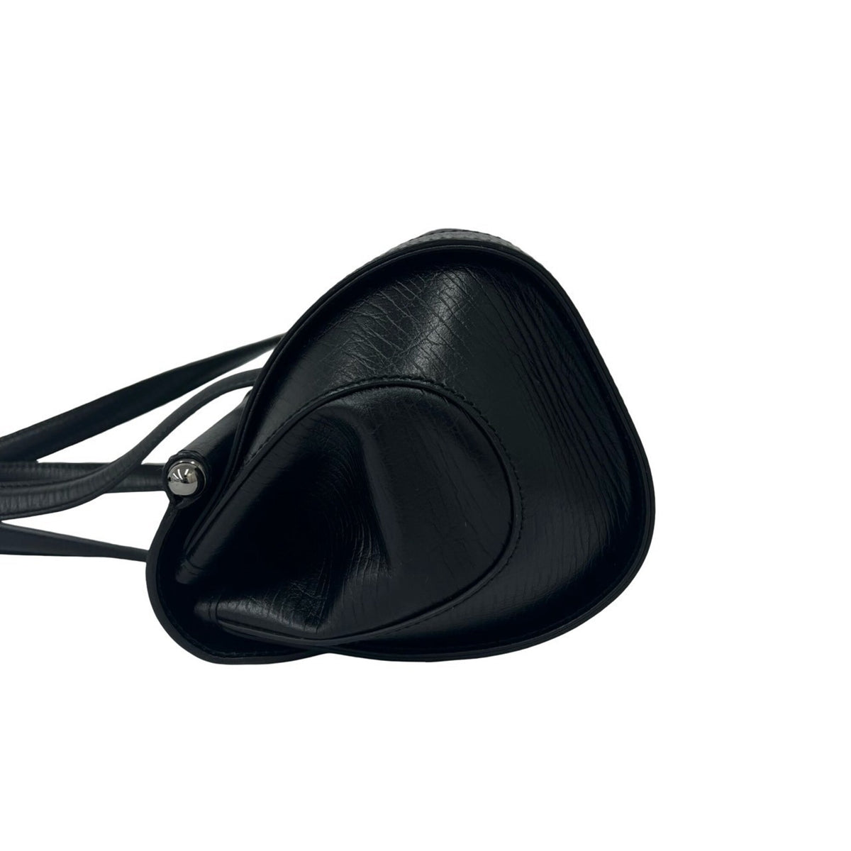 Gucci Black Leather Canvas Handbag Shoulder Bag (Pre-Owned)
