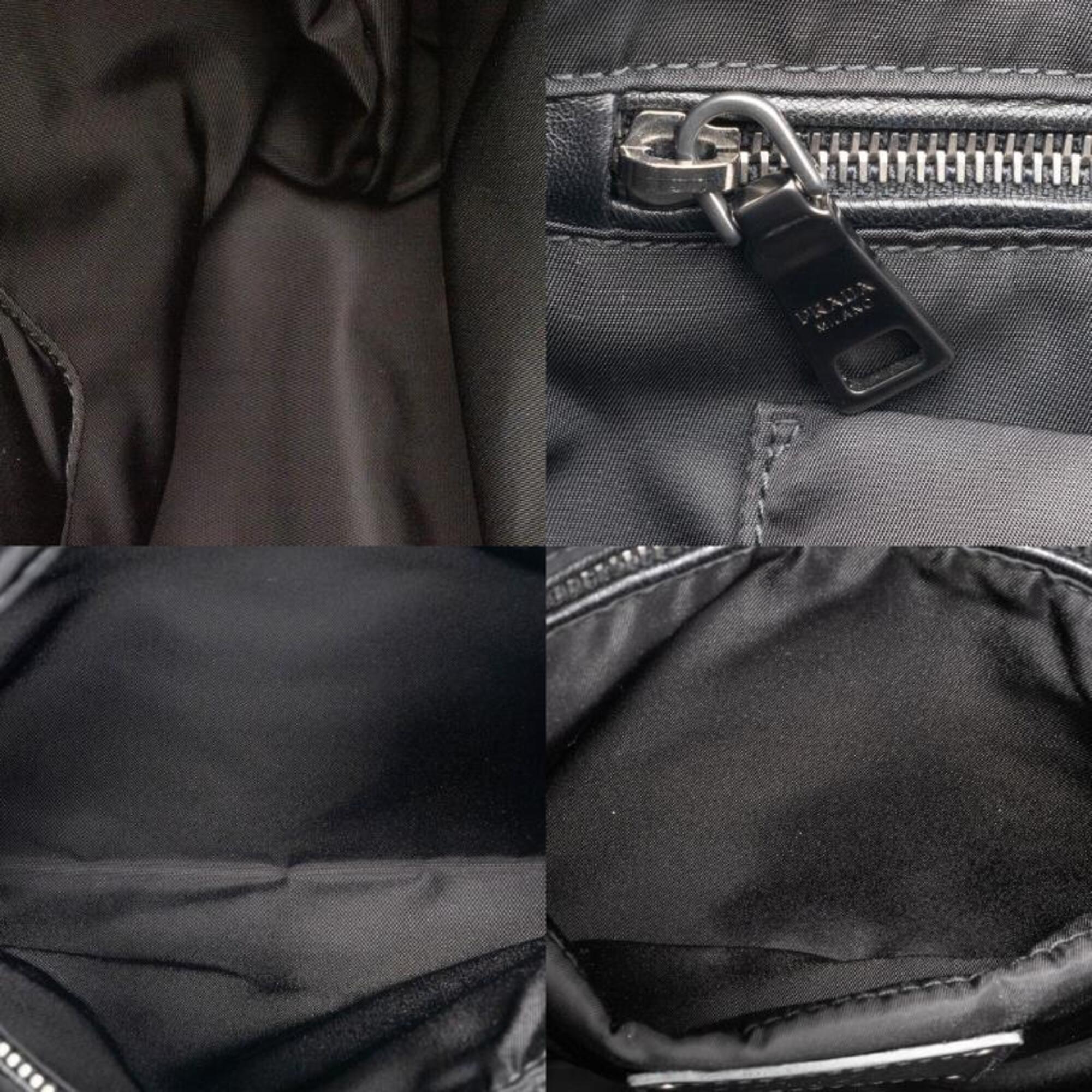 Prada Black Green Khaki Nylon Tote Bag (Pre-Owned)