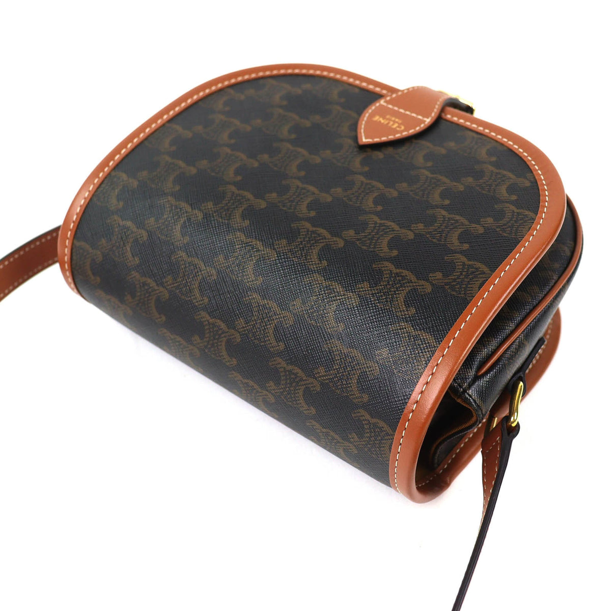 Celine Brown Canvas Shoulder Bag (Pre-Owned)