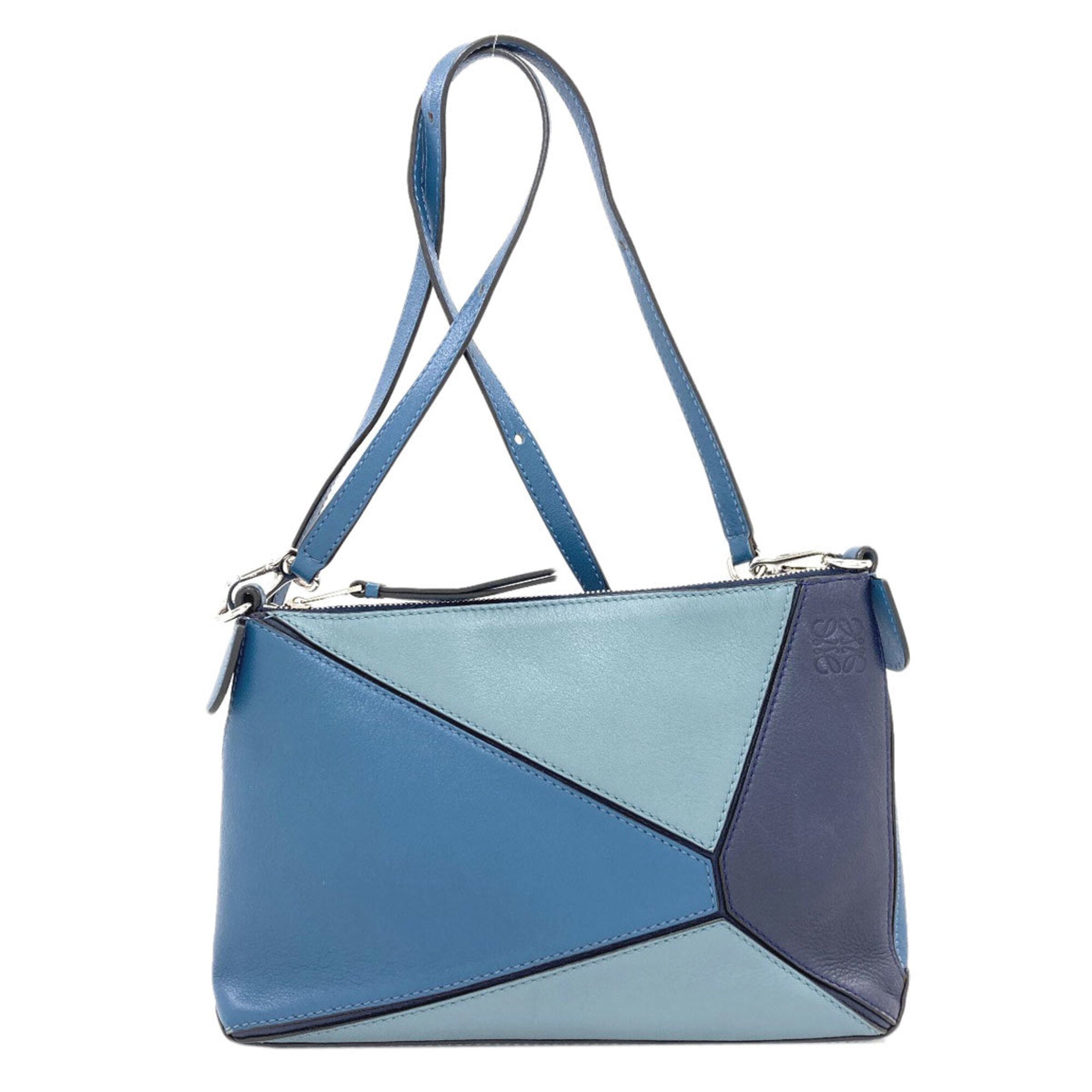 Loewe Puzzle Blue Shoulder Bag (Pre-Owned)
