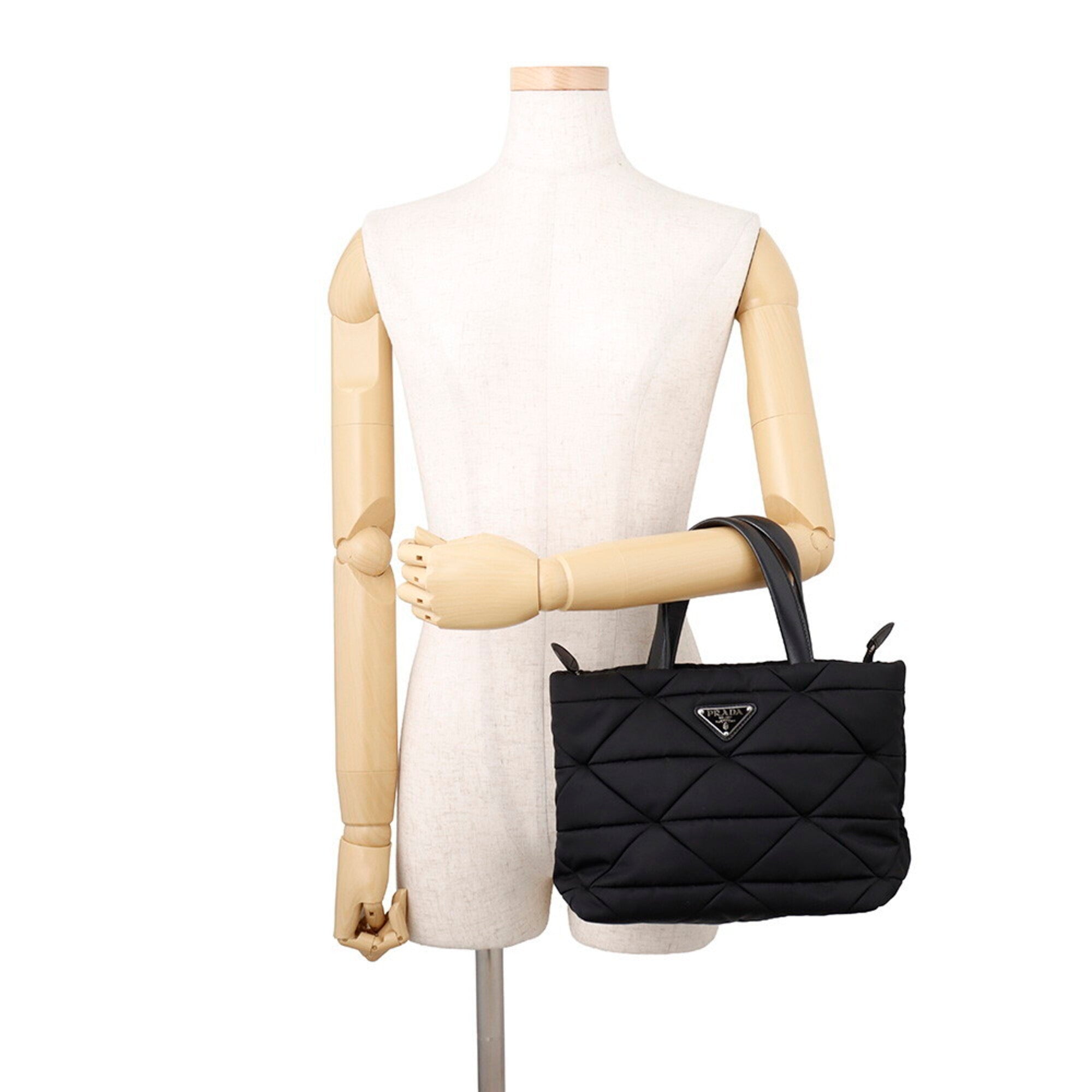 Prada Black Nylon Handbag Tote Bag (Pre-Owned)